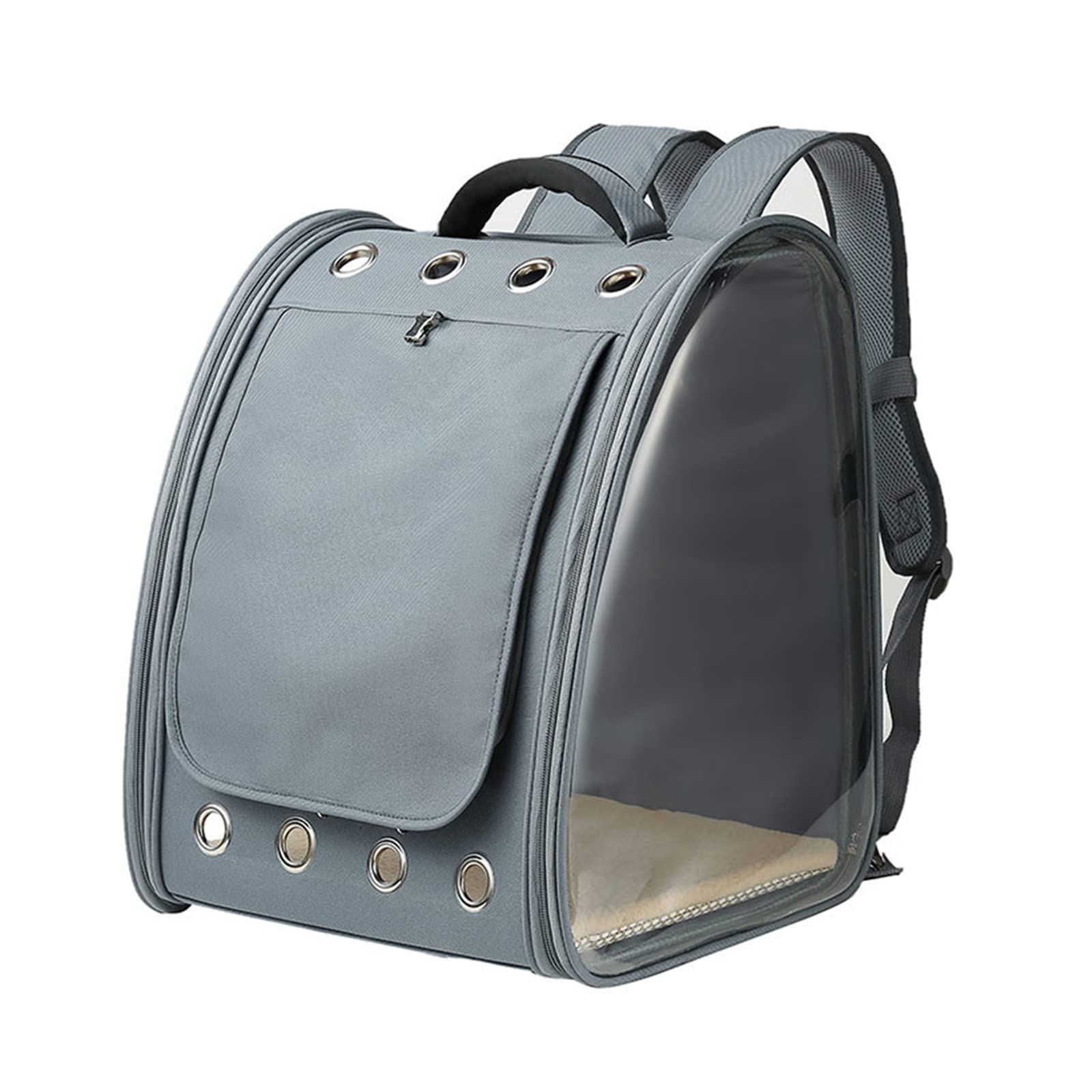 TINGCHAO Transparent Cat Backpack Carrier - Large PVC Bubble Pet Carrier for Hiking & Travel, Space Capsule Design, Gray | Perfect for Outdoor Adventures & Vet Visits