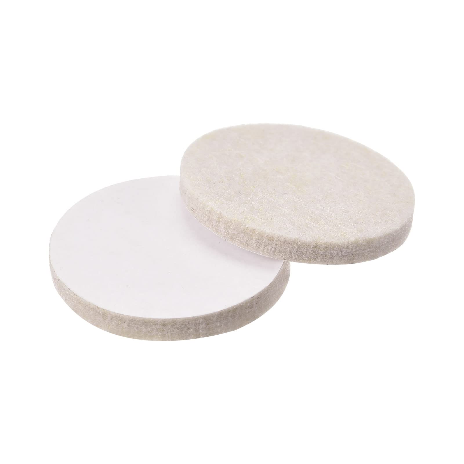 uxcell 38mm Self-Adhesive Felt Furniture Pads - 80 Pack Non-Slip Round Floor Protectors for Cabinets, Chairs & Tables - Anti-Scratch Beige Felt Pads for Hardwood Floors & Furniture Protection
