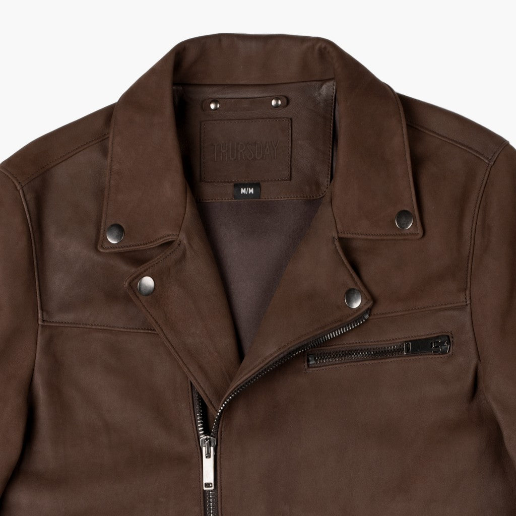 Premium Motorcycle Jacket for Men & Women - Tobacco Brown Leather Biker Jacket - Durable & Stylish Riding Gear for Cruiser, Harley, and Street Bikes - Perfect for Daily Commute & Road Trips