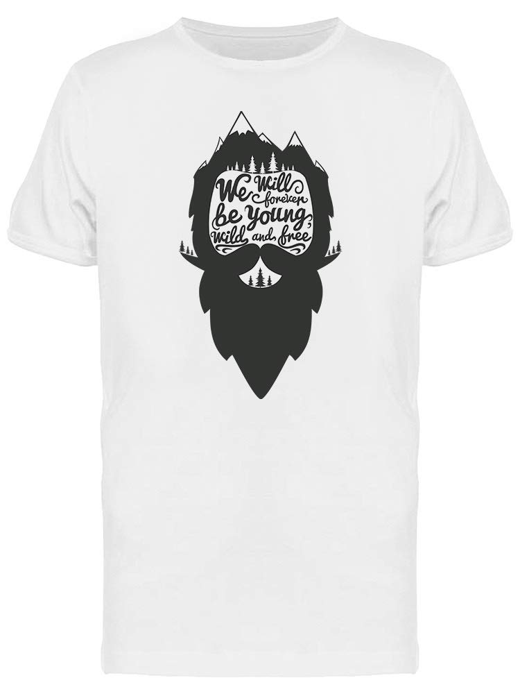 Be Young Wild and Free T-Shirt for Men - Premium White Cotton Tee - Casual Streetwear & Everyday Comfort