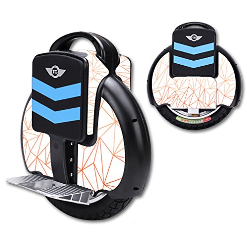 MightySkins Decal Skin Wrap for TG-F3 Self-Balancing Electric Unicycle Scooter - Fiery Poly Design | Durable Protective Cover for Commuting & Outdoor Adventures