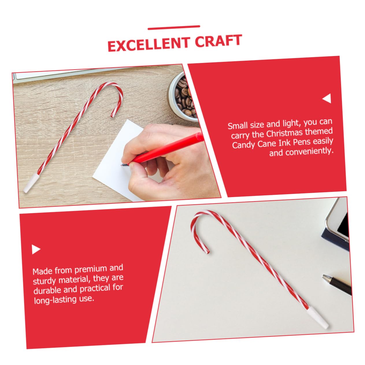 NUOBESTY 20 Pack Christmas Ballpoint Pens with Candy Design - Festive Holiday Writing Pens for Kids, Office & School Supplies - Perfect for Gift Wrapping, Stocking Stuffers & Classroom Rewards