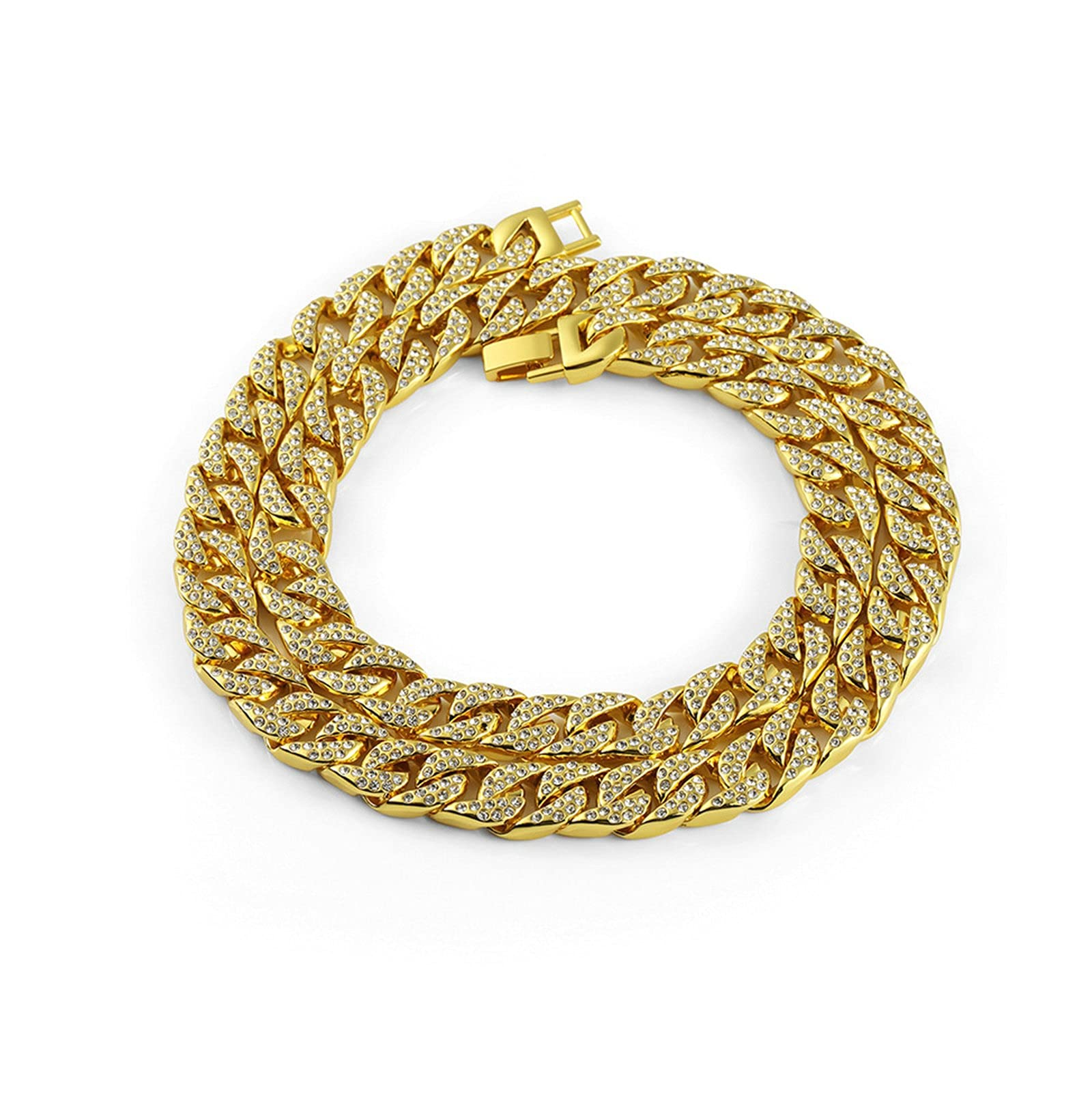 Beydodo 14K Gold Plated Cuban Link Chain Necklace for Men & Women - 30 Inch 1.4mm Width Tennis Necklace | Perfect for Gifts, Parties, Weddings & Everyday Wear