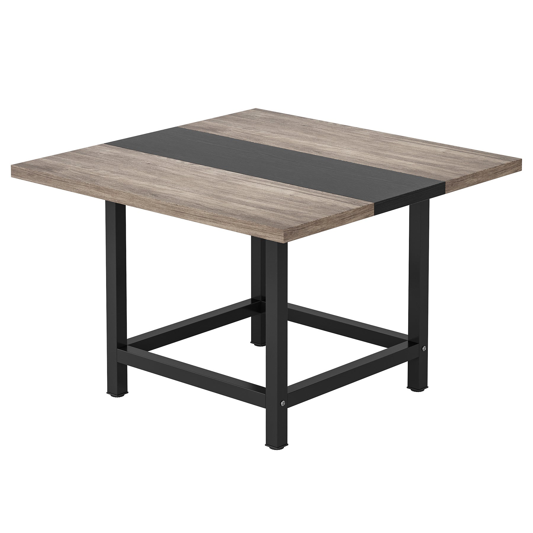 39x39x29 Inch Square Farmhouse Dining Table for 4 - Rustic Kitchen Table with Sturdy Wooden Legs - Perfect for Small Spaces, Breakfast Nooks & Cozy Family Meals