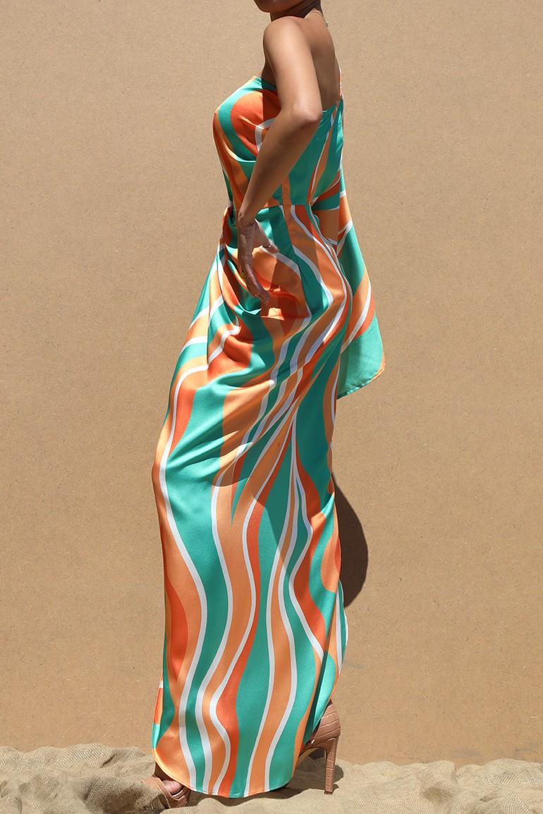 Elegant Saraya Maxi Dress for Women - Flowy Summer Beach Dress with Pockets | Perfect for Vacations, Weddings & Casual Outings