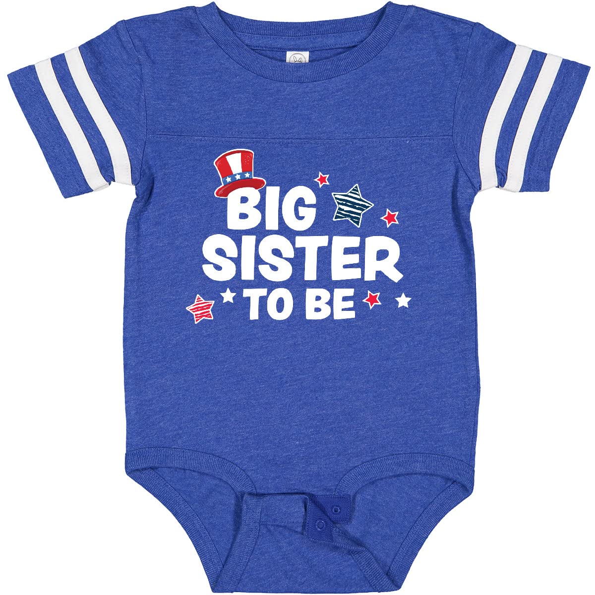 Inktastic Big Sister to Be with Stars Baby Bodysuit - Cute Pregnancy Announcement & Newborn Gift for Expecting Sisters