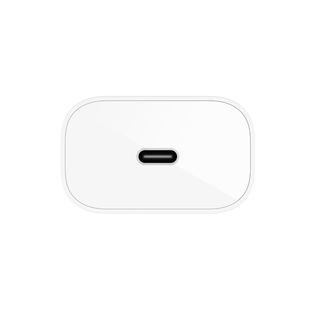Belkin 25W PD PPS Fast Wall Charger with 1M USB-C to USB-C Cable - White | Compatible with iPhone 15, Samsung Galaxy, iPad & More | Perfect for Home, Office & Travel Charging