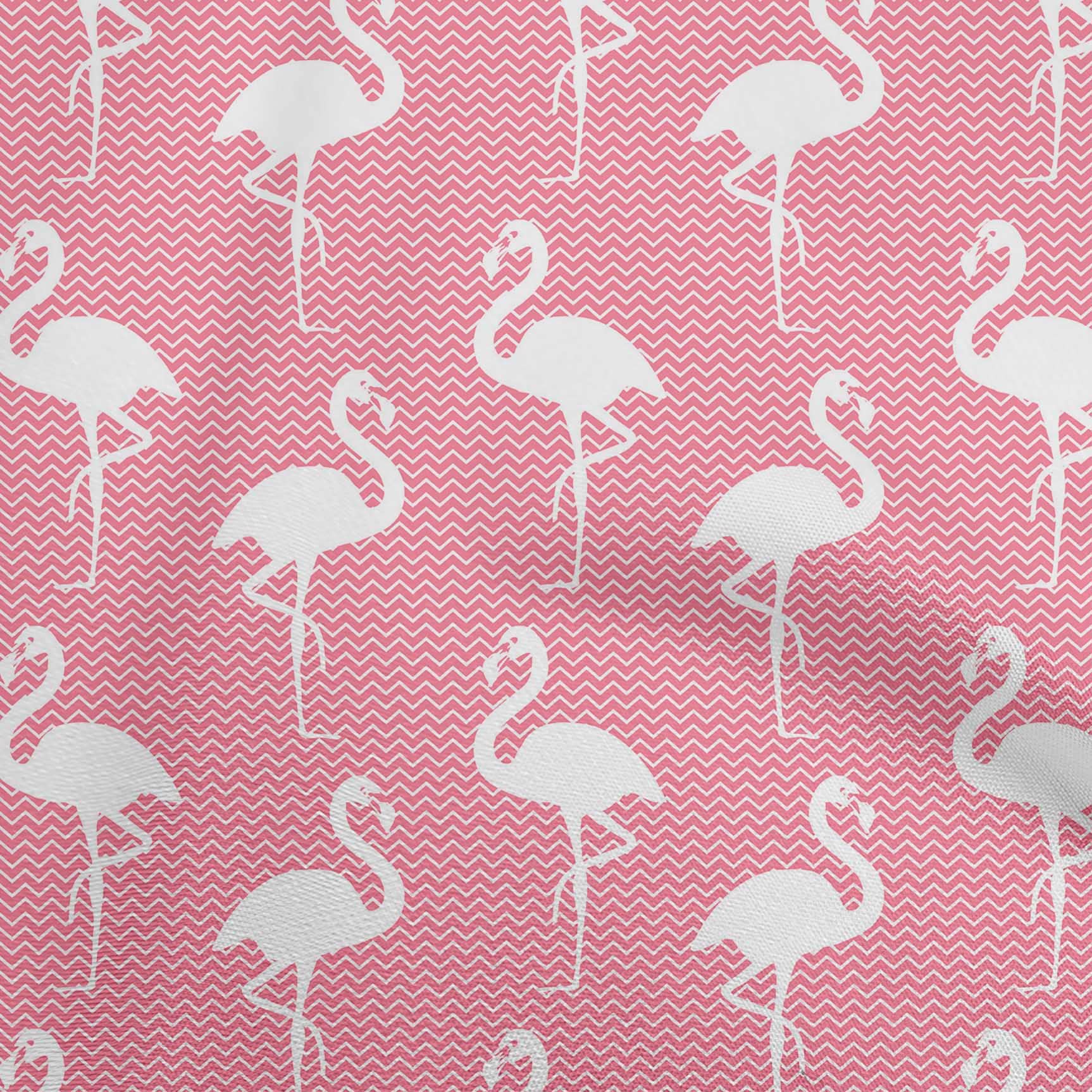 oneOone Rayon Pink Flamingo Print Fabric - 56 Inch Wide for DIY Clothing, Sewing Projects & Home Decor | Soft, Lightweight Material for Dresses, Quilts & Crafts