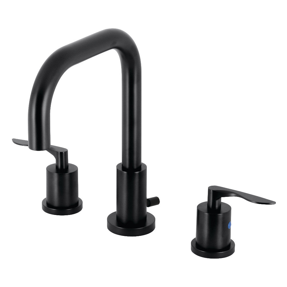 Kingston Brass FSC8930SVL Serena Widespread Bathroom Faucet with Pop-Up Drain - Elegant 8-Inch Spread Bathroom Sink Faucet for Vanity & Powder Room | Perfect for Modern & Traditional Home Decor
