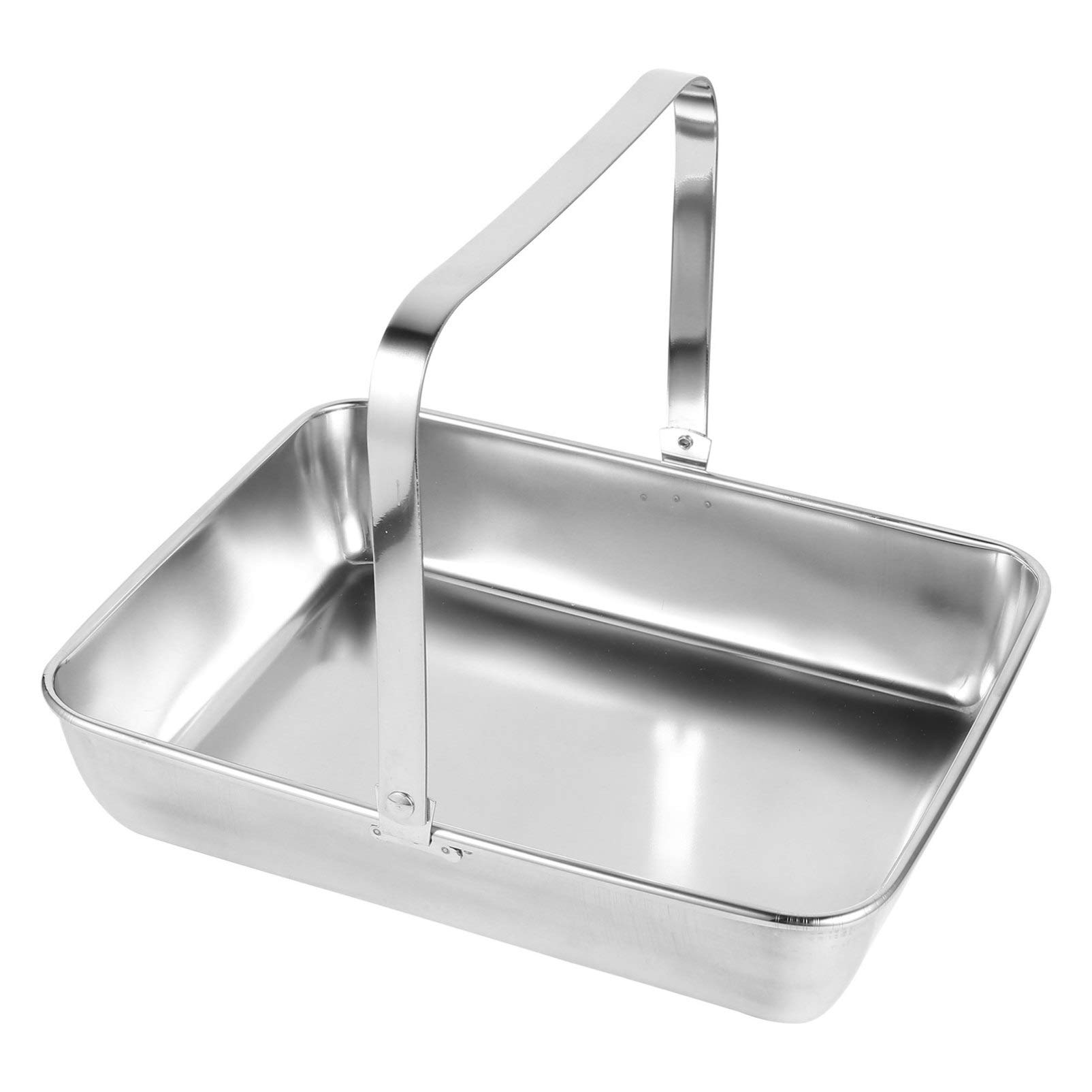 Hemoton Stainless Steel Rectangular Towel & Jewelry Tray - Multipurpose Serving Dish for Bathroom, Kitchen & Dining - Decorative Metal Plate for Fruits, Snacks & Home Decor