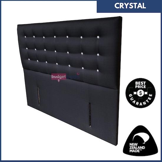 Crystal Headboard King Single Bed Frame - NZ Made Luxury Bedroom Furniture for Modern Home Decor