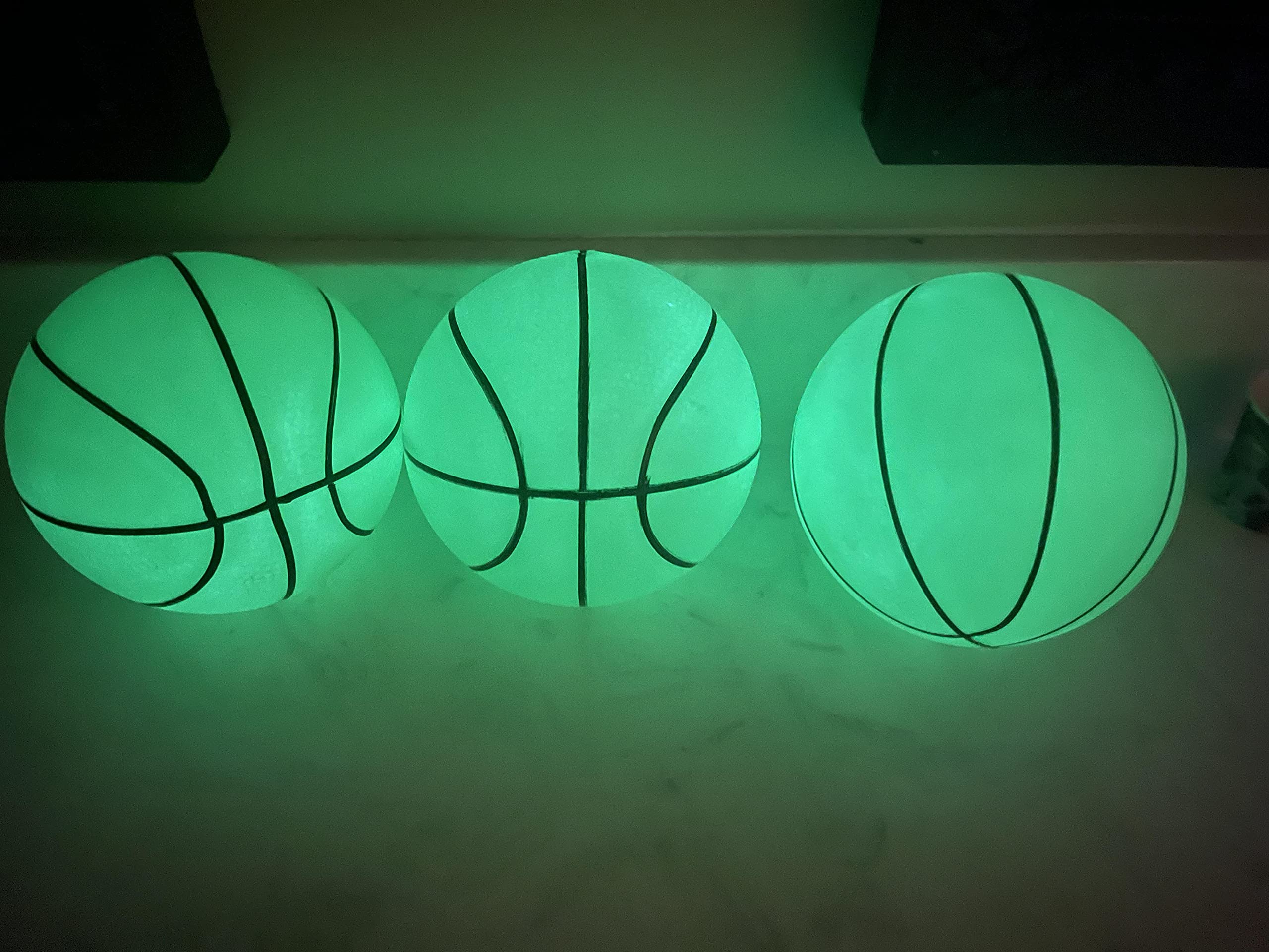 Glow in The Dark Mini Basketballs 3-Pack with Pump - Fun Indoor/Outdoor Play
