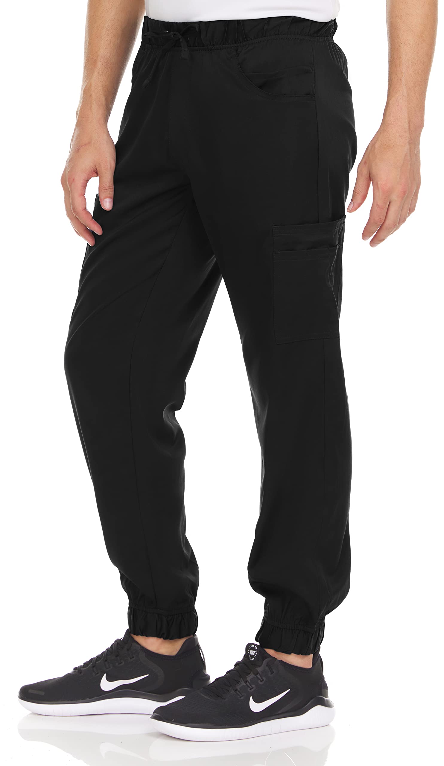 MediChic Men's Stretch Scrub Jogger Pants with 6 Pockets - 8+ Color Options | Comfortable Medical Scrubs for Doctors, Nurses & Healthcare Professionals