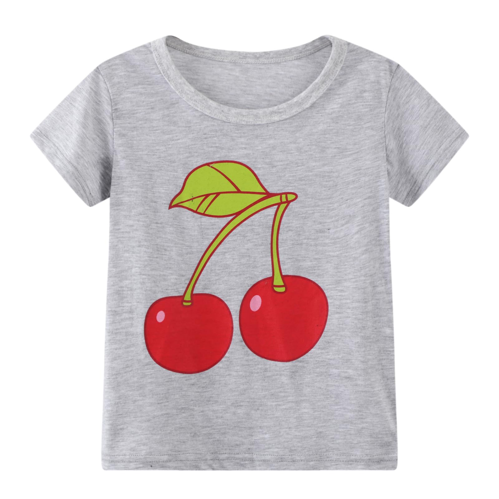 HILEELNAG Girls' Short Sleeve Cotton Graphic T-Shirts - 3 Pack Cute Casual Summer Tops for Easter, School, Playdates & Everyday Wear