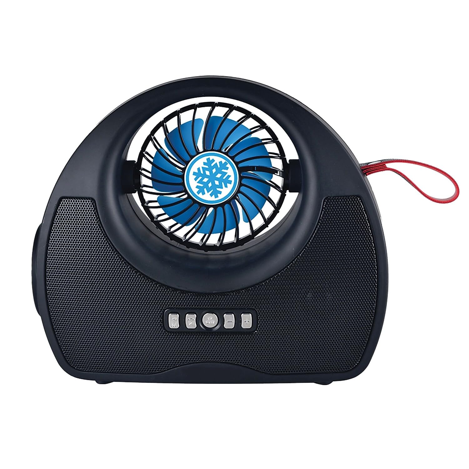 Solar Powered Bluetooth Radio with Flashlight & Cooling Fan - R-40 Black | Portable Outdoor, Emergency, Camping, Hiking Gear