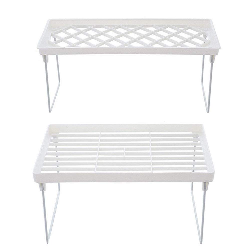 Cabilock 2-Pack Dual Monitor Stand Riser - White Plastic Computer Monitor Shelf for Home & Office Workspace - Ergonomic Desk Organizer for Laptops, Keyboards & Office Accessories