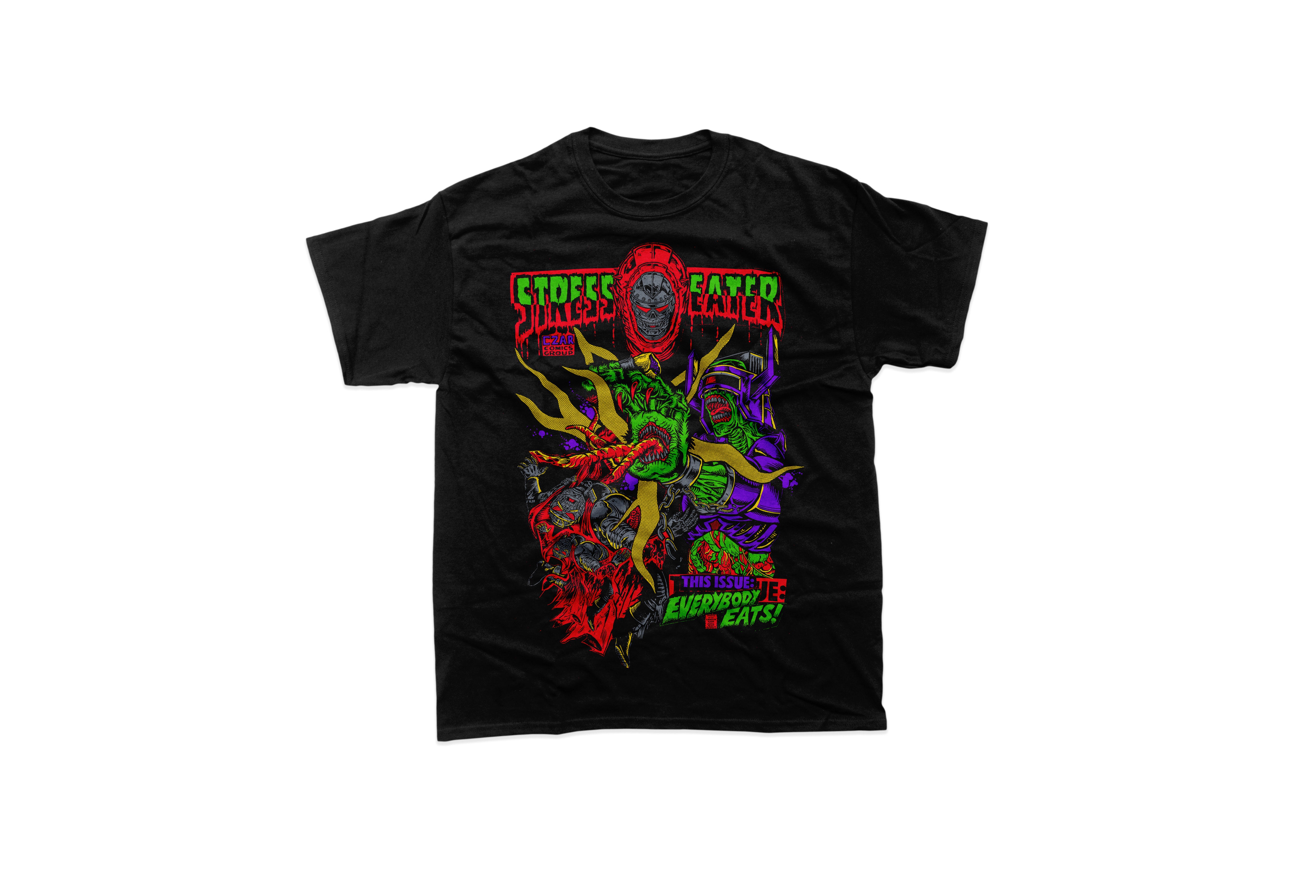 Stress Eater Album Cover T-Shirt - Black Cotton Graphic Tee for Music Lovers | Perfect for Concerts, Gifts & Casual Wear