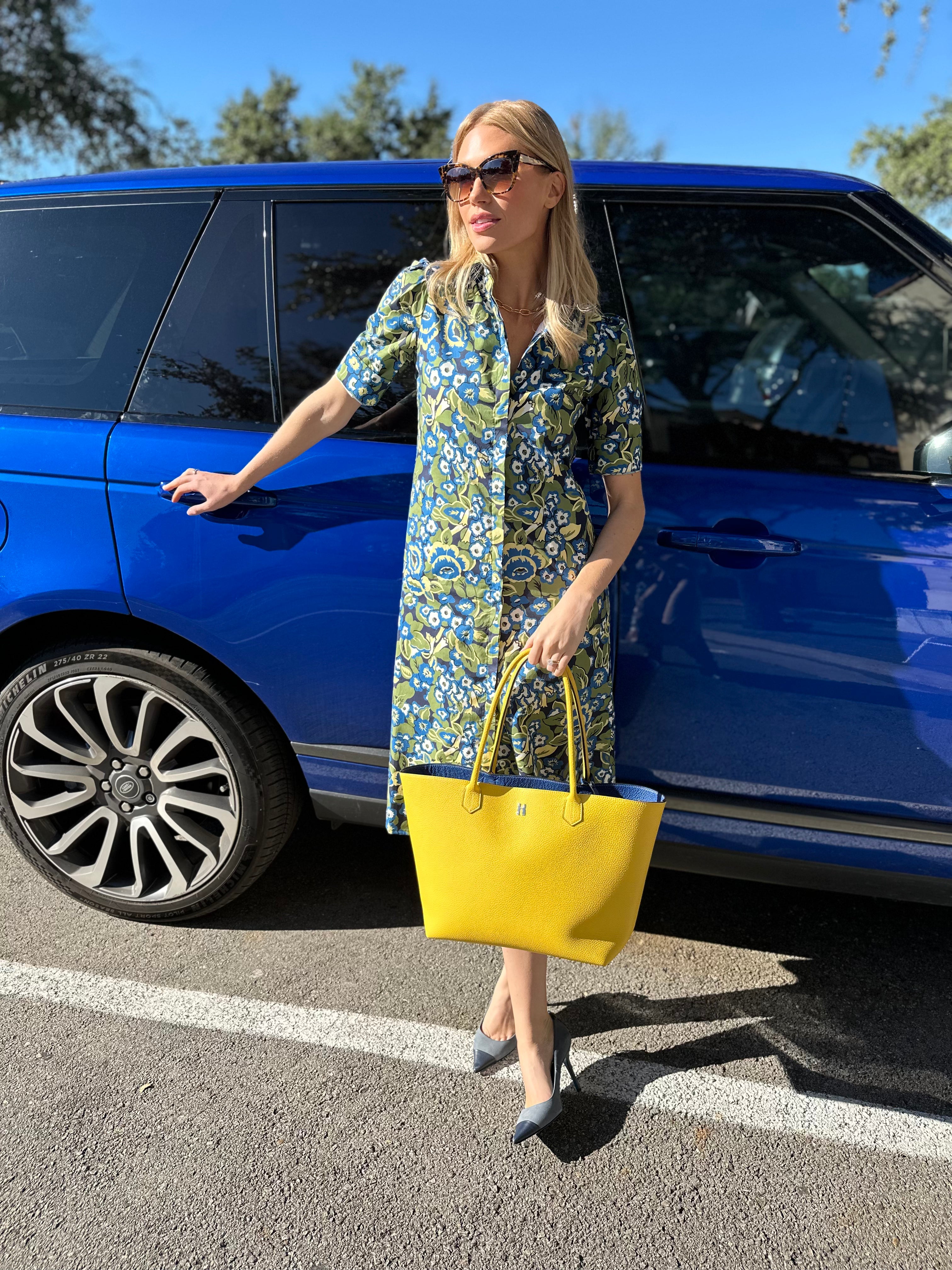 Tracy Long Sleeve Floral Print Dress in Wallpaper Blue - Elegant Women's Maxi Dress for Casual Wear, Parties & Special Occasions