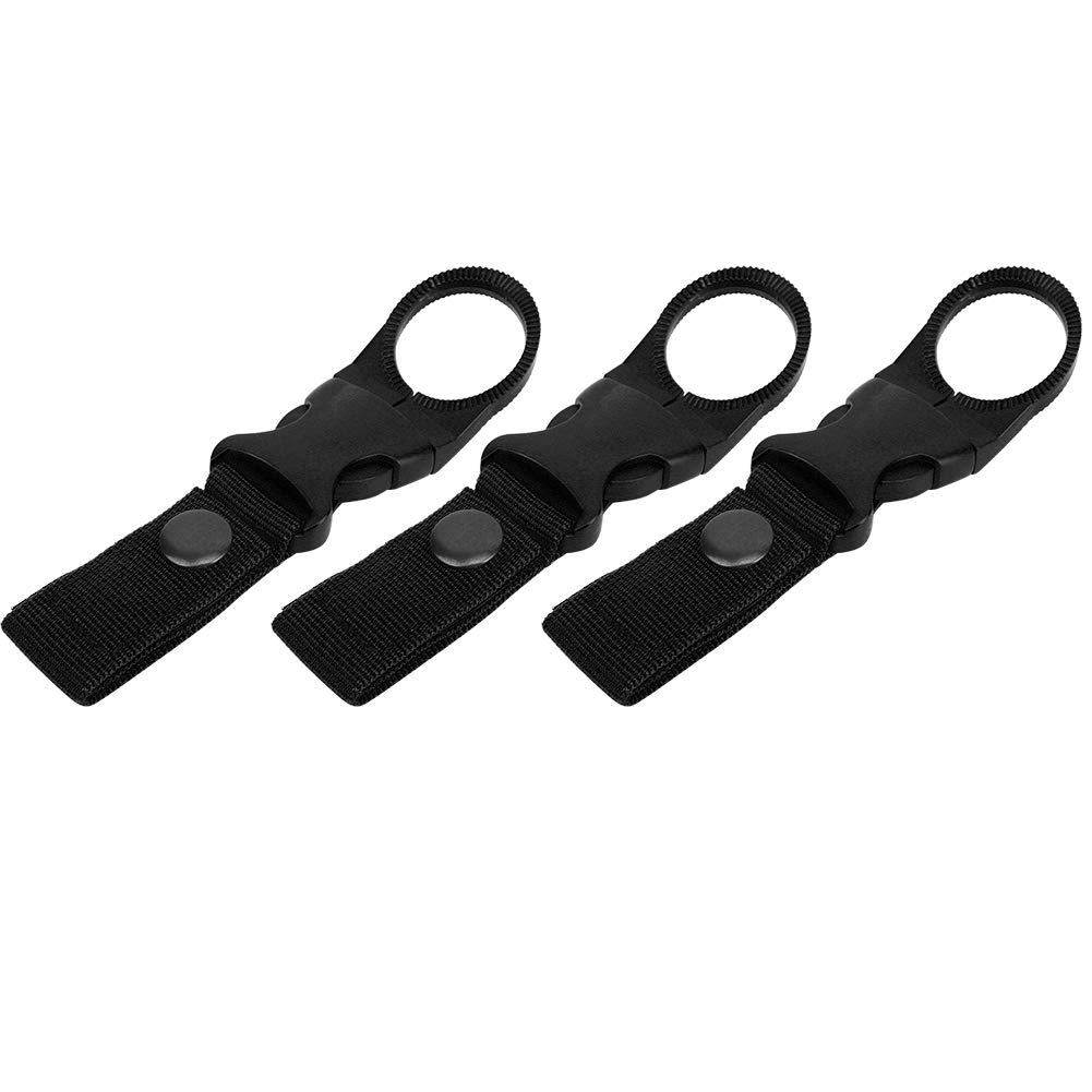 Durable Water Bottle Carabiner Hook - Portable Multifunctional Clip for Outdoor Travel, Hiking & Camping (Black) | Perfect for Backpacks, Gym Bags & Everyday Carry