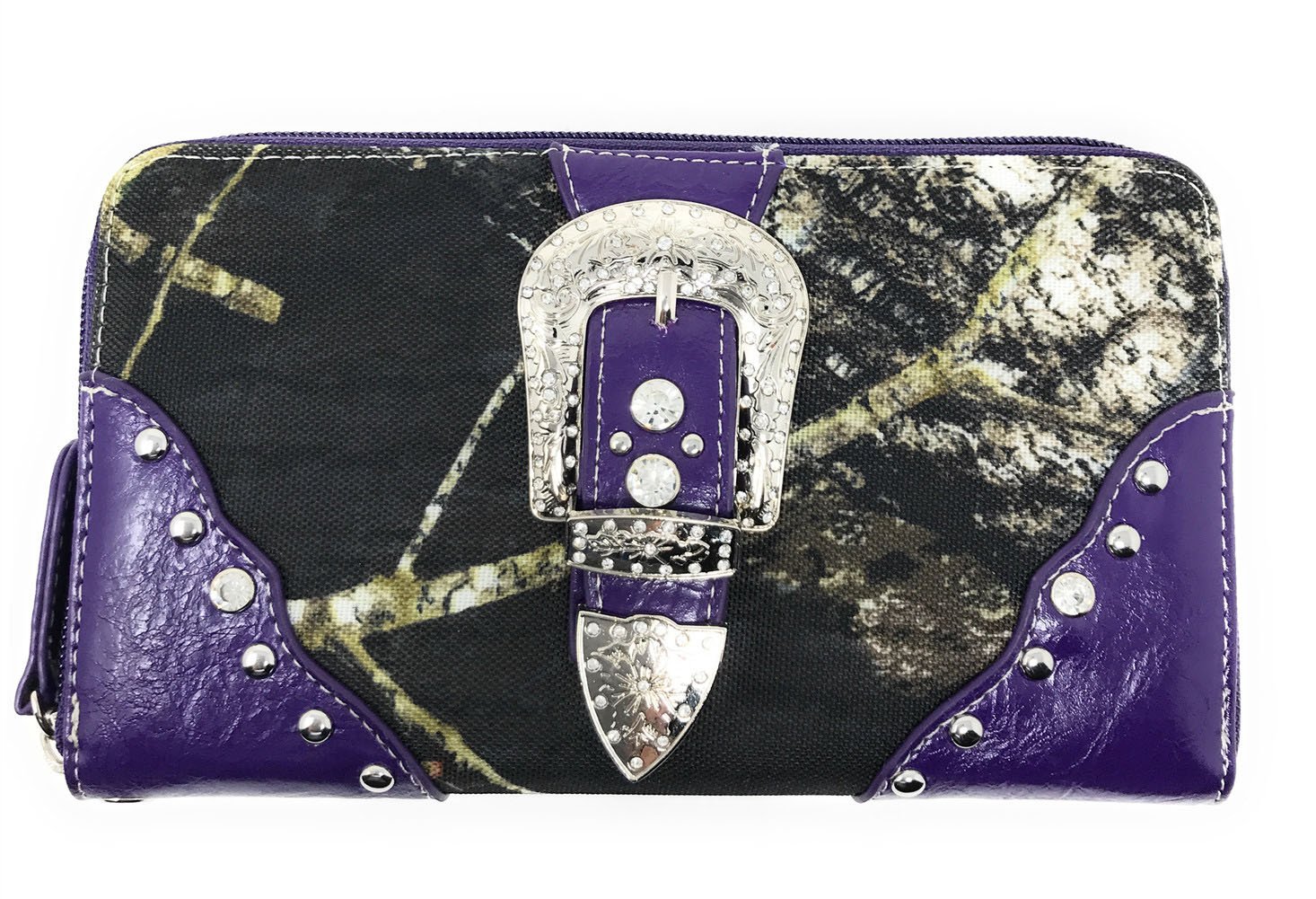 Western Concealed Carry Gun Belt Buckle Purse - Camouflage Handbag with Matching Wallet - Perfect for Outdoor Hunting, Hiking & Tactical Use