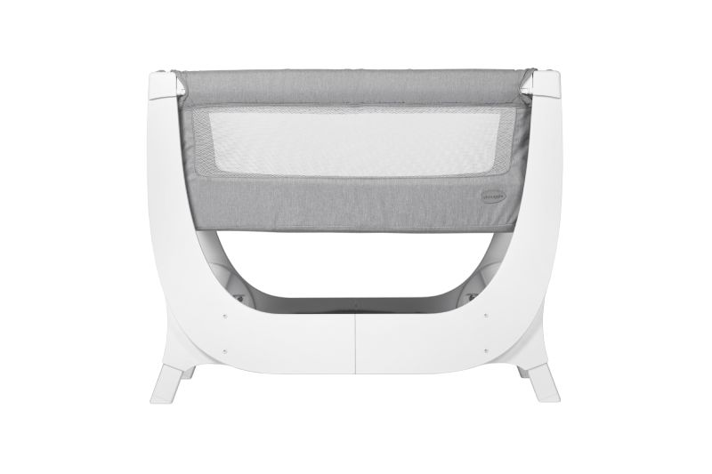 Shnuggle Beaba Air Bedside Sleeper Crib for Infants - Dove Grey | Portable Baby Bassinet for Co-Sleeping & Nursery
