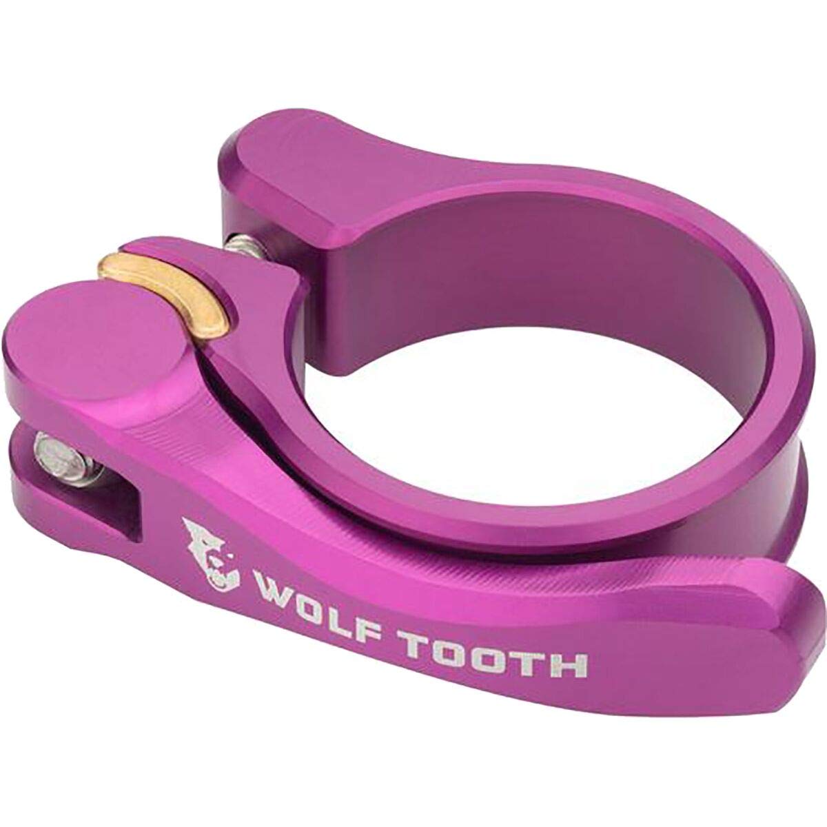 Wolf Tooth QR Quick Release Seatpost Clamp - 34.9mm Purple | Lightweight Mountain Bike Seat Clamp | Secure Bicycle Saddle Adjustment for MTB, Road & Gravel Bikes