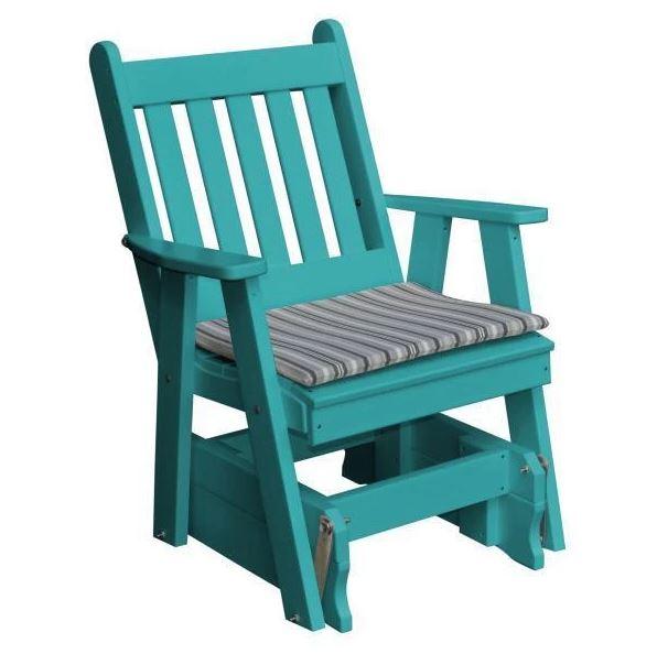 A & L Furniture Poly Traditional English Gliding Chair - Comfortable Rocking Recliner for Living Room, Nursery & Relaxation - Perfect for Reading, Nursing & Lounging