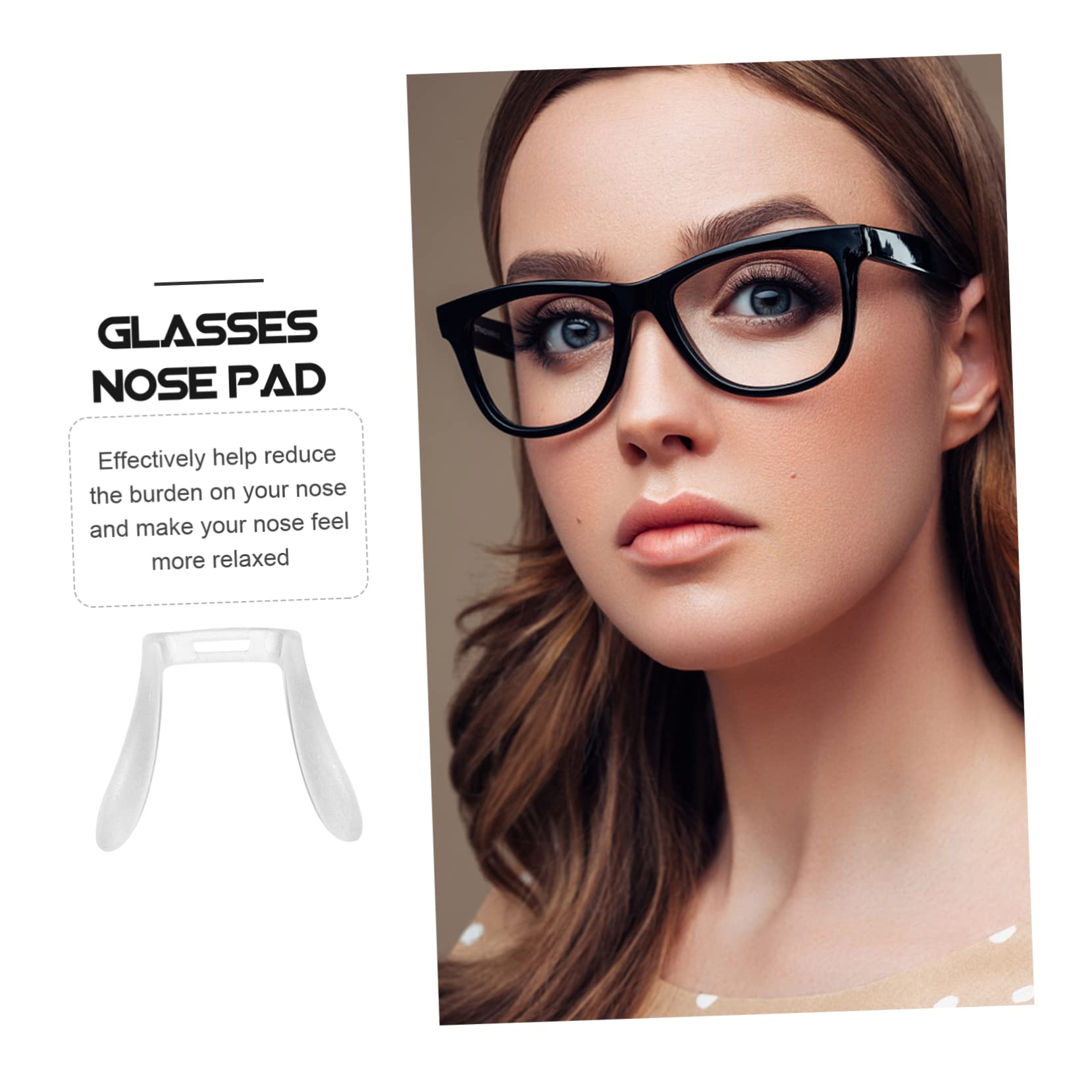 SOLUSTRE 3-Pack Hard Plastic Nose Pads & Temple Tips for Glasses & Sunglasses - Replacement Eyewear Support Pads for Comfort & Durability - Perfect for Reading, Driving, and Outdoor Activities