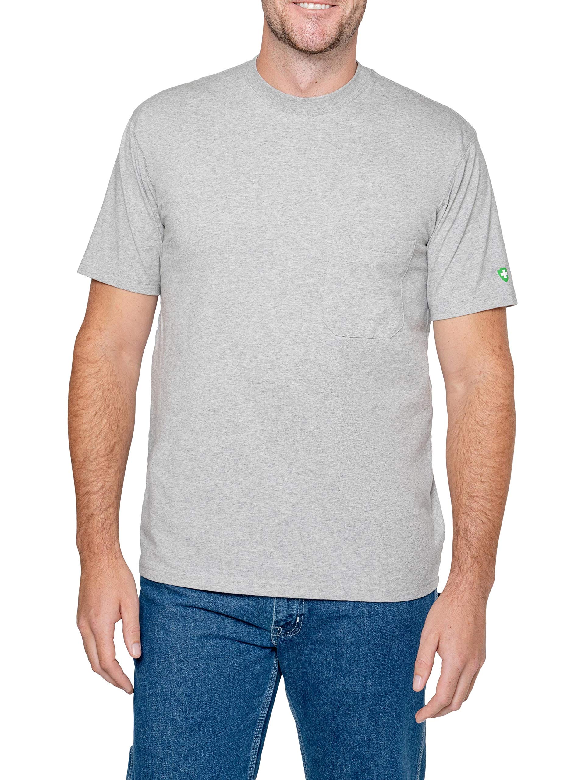 Men's UPF 30+ Quick-Dry Short Sleeve Pocket T-Shirt with Insect Repellent - Bug & Tick Protection Outdoor Shirt for Hiking, Camping & Summer Activities