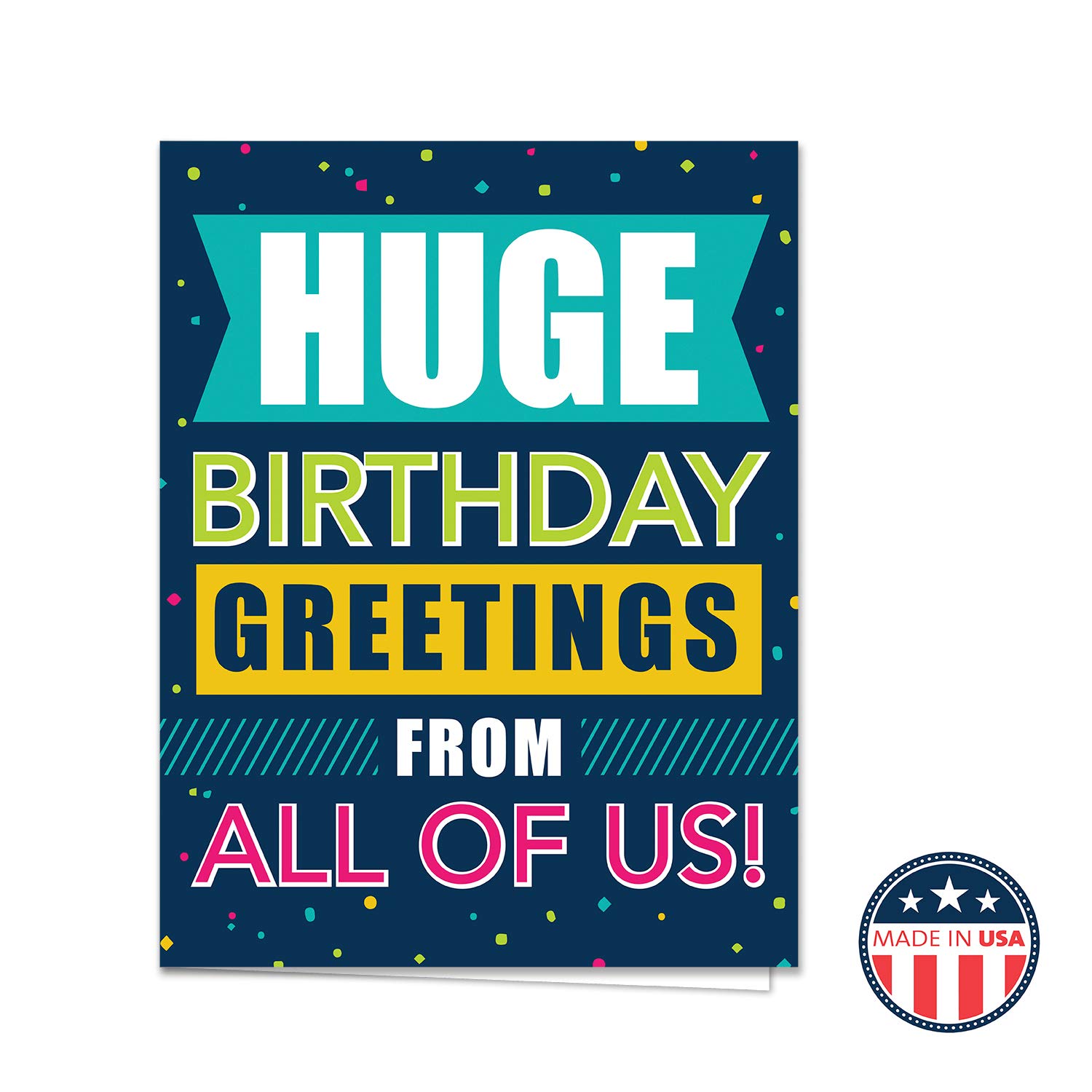 Canopy Street Big Birthday Card - 8.5 x 11 Inch Large Greeting Card for Group Signatures | Perfect for Office Celebrations, Family Gatherings & Special Occasions