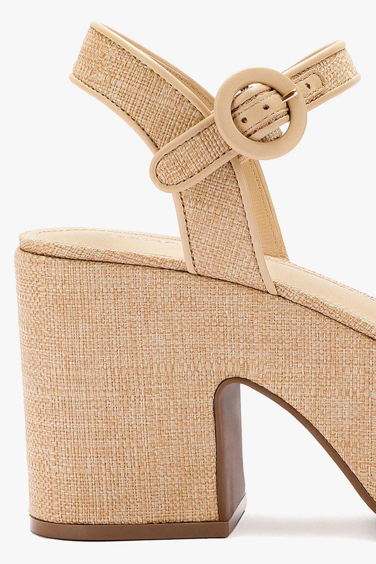 Miso Platform Strap Sandal Women's Summer Beach Shoes - Beige Raffia Wedge Sandals for Women, Comfortable Boho Chic Footwear for Vacation, Poolside, and Outdoor Activities