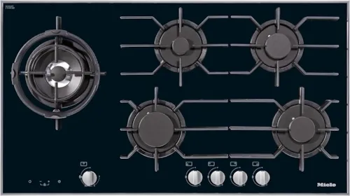 Miele KM 3054 30-Inch 5-Burner Gas Cooktop - Professional Grade Stainless Steel Stove Top for Home Kitchen | Perfect for Cooking, Boiling & Simmering Large Meals