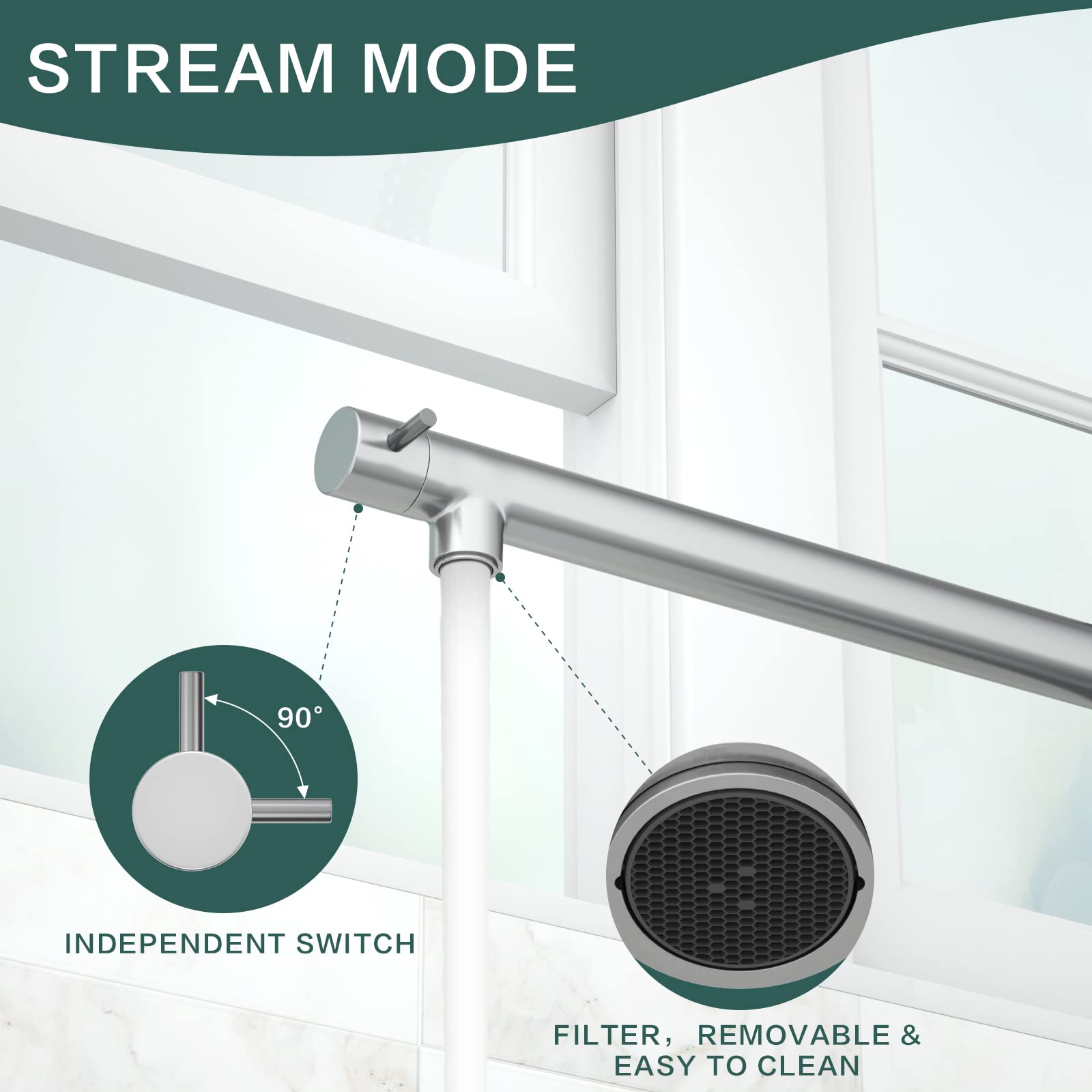 **CWM Commercial Kitchen Faucet with Pull Down Sprayer - 26.61 Inch Brushed Nickel Stainless Steel High Arc Sink Faucet with Pre-Rinse Sprayer for Restaurants, Home Kitchens & Bar Sinks**    *(Perfect for heavy-duty cooking, dishwashing, and food prep in commercial kitchens, home kitchens, and bar areas.)*