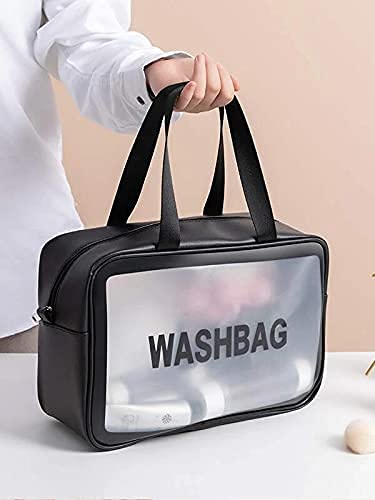 Premium Handcuffs Wash Bag Organizer for Men & Women - Large Capacity Toiletry & Cosmetic Travel Bag (Black, 20 MM) - Perfect for Travel, Gym, and Daily Essentials Storage