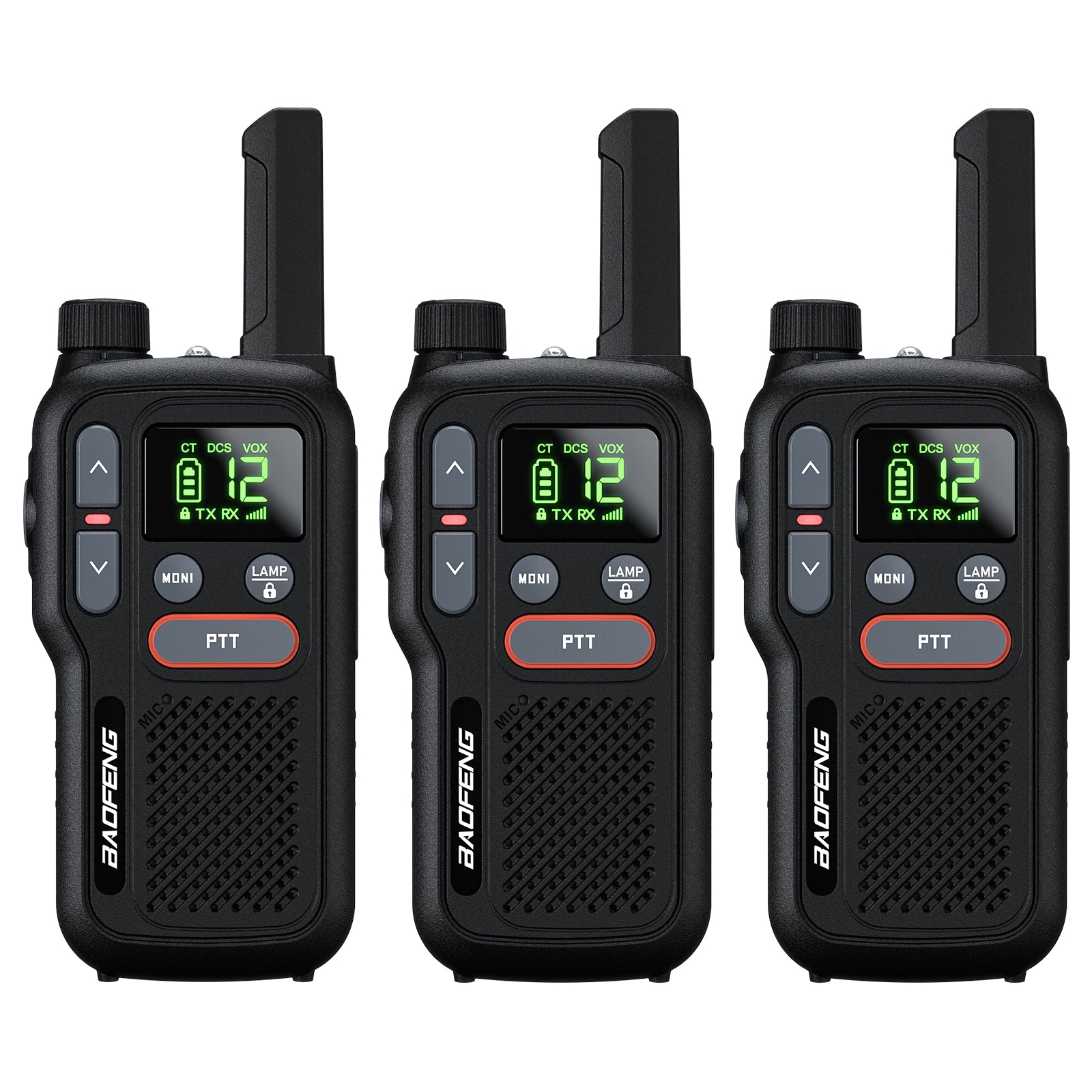 Baofeng GT-18 FRS/PMR Two-Way Radio - License-Free Walkie Talkie with USB Charging, Dual PTT, VOX & Flashlight - Ideal for Outdoor Adventures, Construction Sites & Emergency Communication