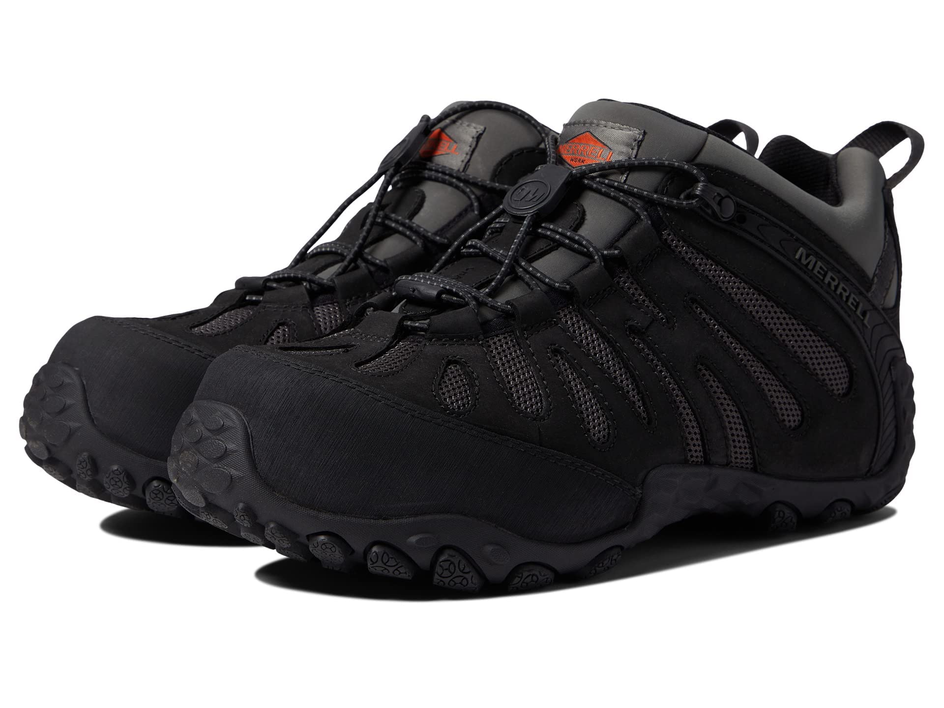 Merrell Men's Chameleon Flux Stretch Carbon Fiber Work Shoes - Lightweight Safety Toe Industrial Boots for Construction, Warehouse & Outdoor Work