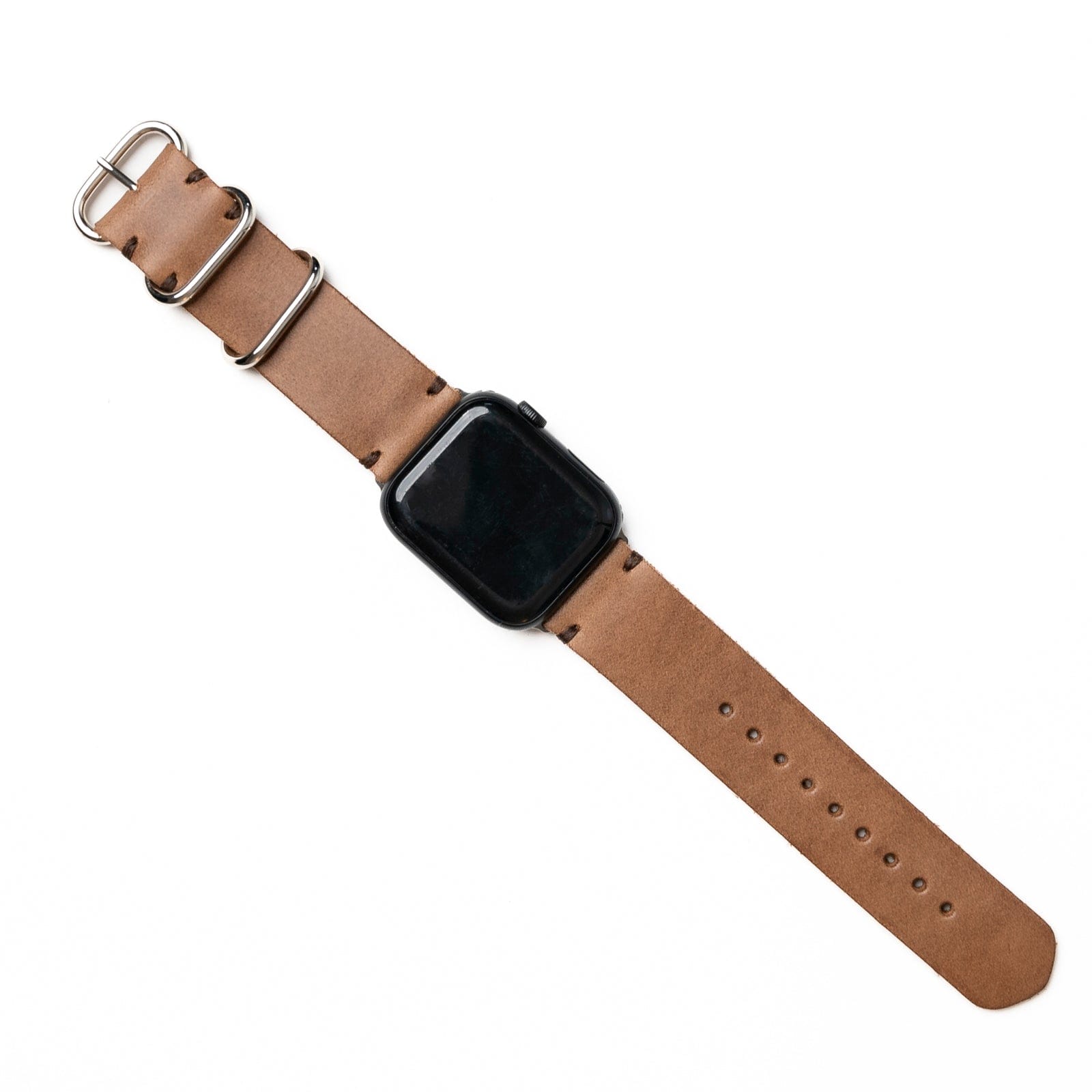 Genuine Leather Apple Watch Band - Premium Replacement Strap for Apple Watch Series 9/8/7/6/SE - Soft Comfortable & Adjustable - Perfect for Workouts, Office & Everyday Wear