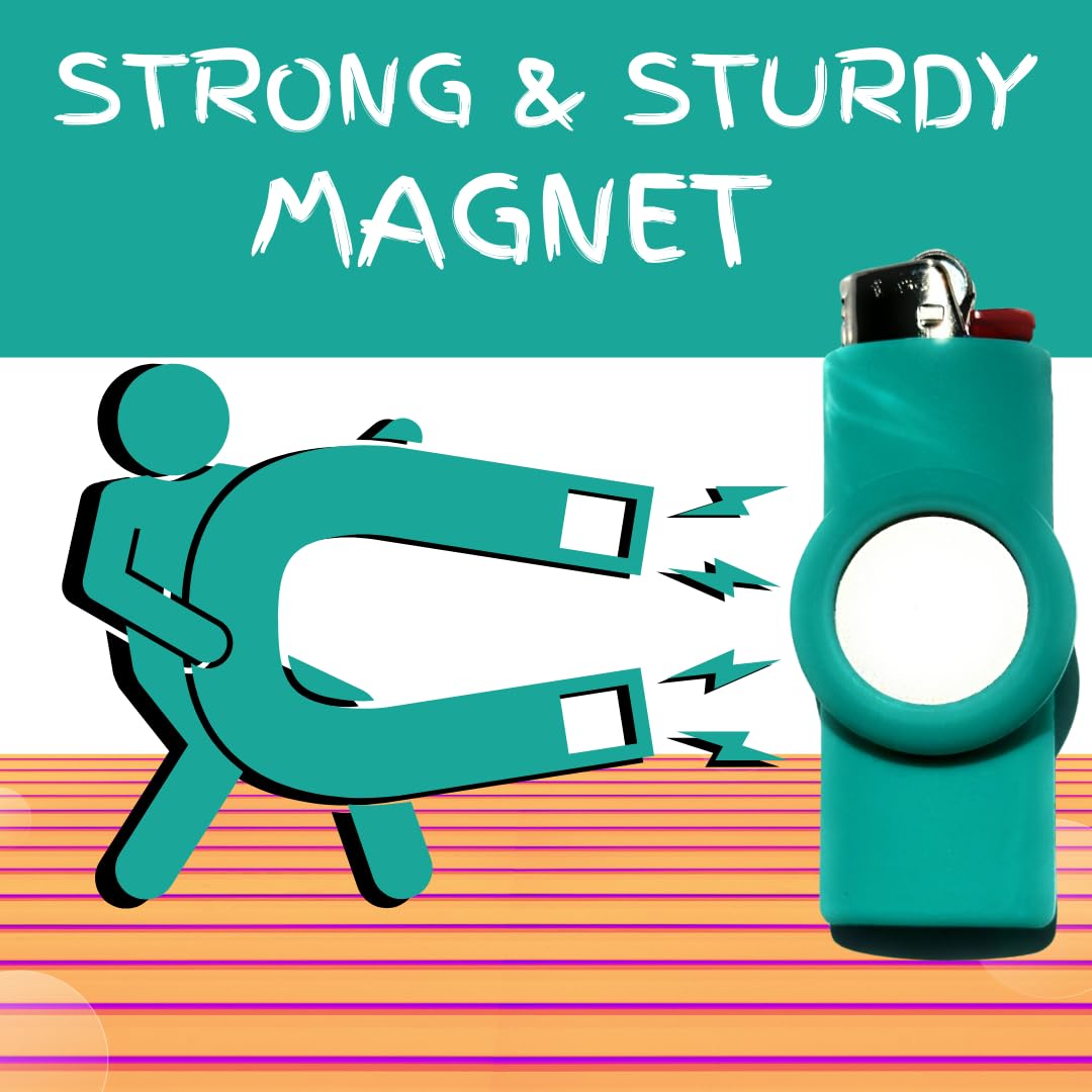 Magnetic Lighter Sleeve for BIC - 16 Colors | 2-in-1 Holder for Camping & Outdoors
