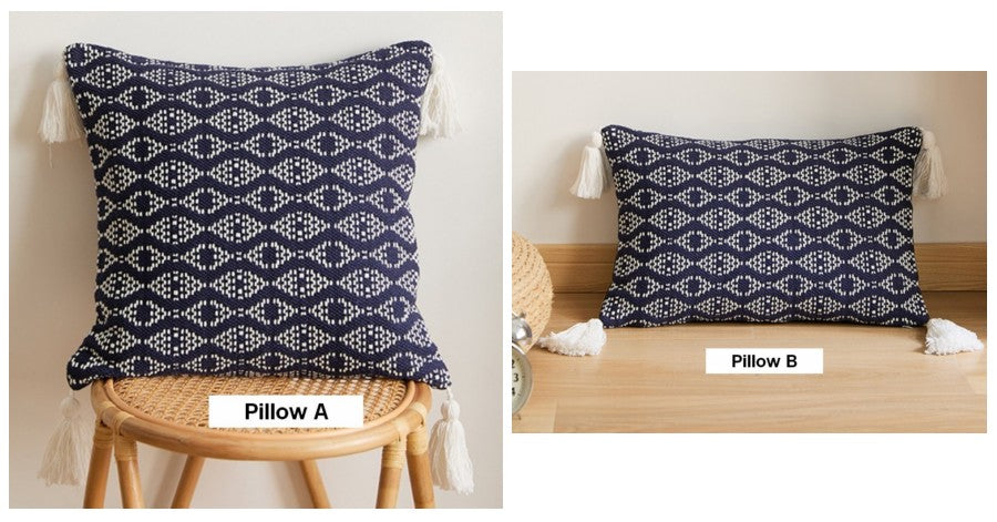 Abstract Decorative Throw Pillows for Living Room & Couch - Modern Sofa Pillow Covers - Soft Geometric Accent Pillows for Home Decor, Bedroom, Dorm - 18x18 Inch Set of 2
