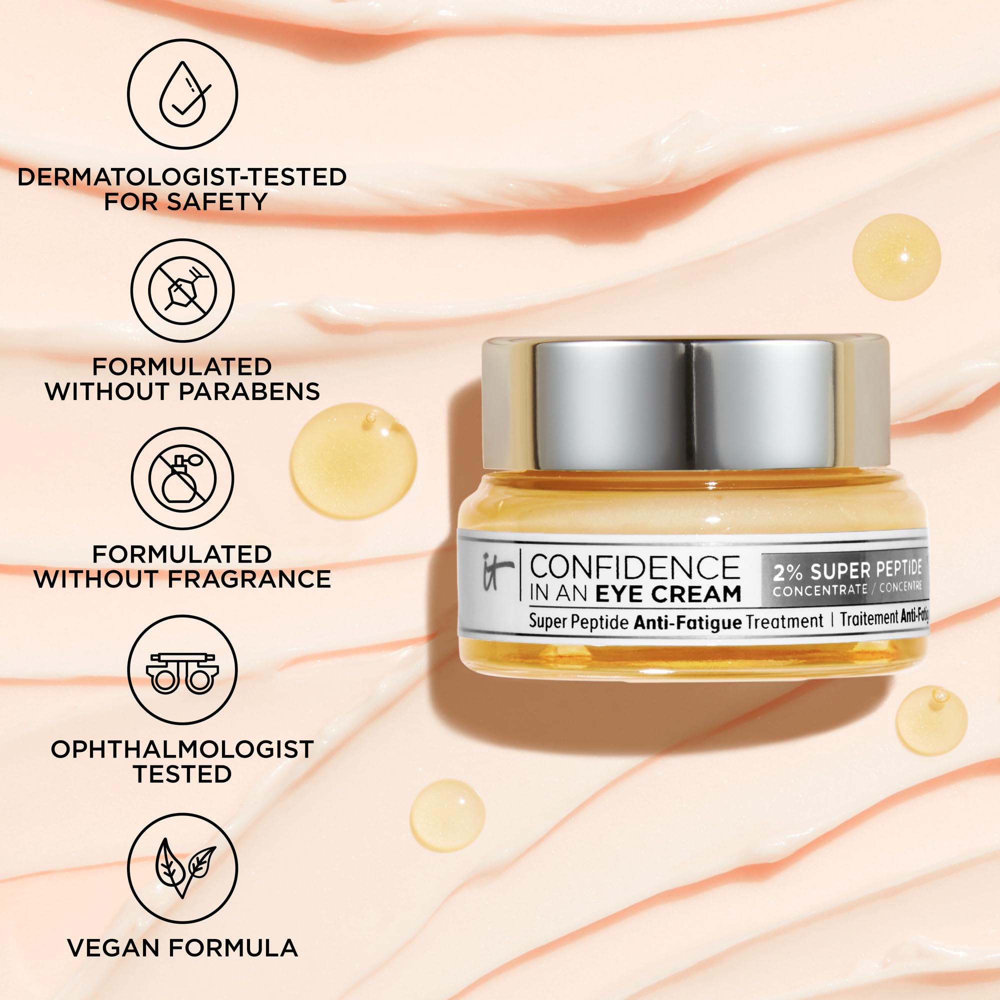 IT Cosmetics Anti-Aging Moisturizer & Peptide Eye Cream Gift Set - 2-Piece Full Size Skincare Duo with Hydrating Face Cream & Eye Treatment - Vegan & Cruelty-Free - Perfect for Daily Skincare Routine & Gift Giving