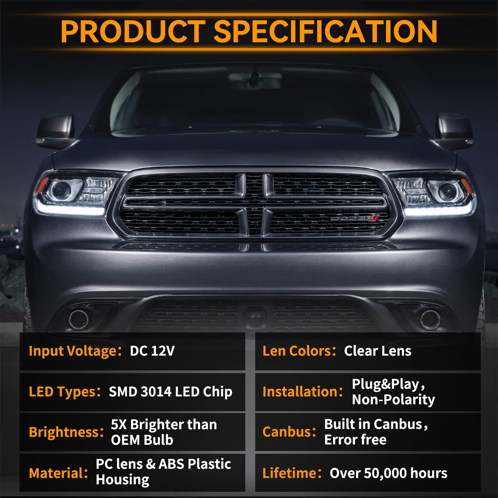 POPMOTORZ LED Interior Courtesy Lights 12V Footwell Lights Under Dashboard Car Floor Lamp - Compatible with Dodge RAM, Durango, Nitro, Jeep Wrangler, Liberty, Grand Cherokee (2-Piece Set) - Perfect for Night Driving, Interior Ambiance, and Enhanced Visibility