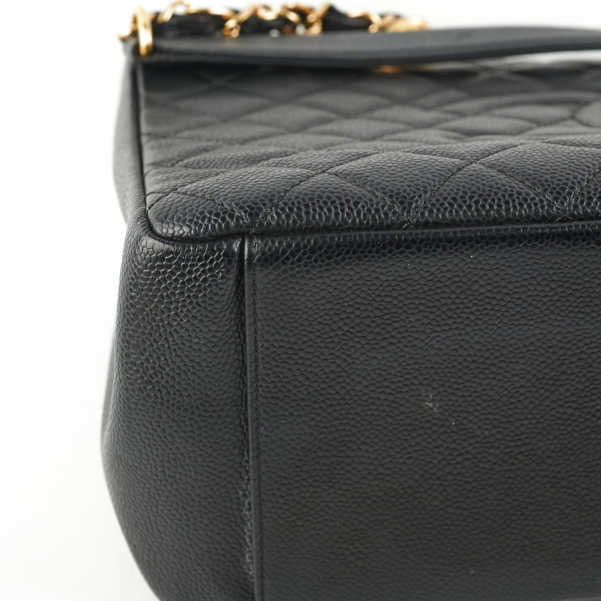 Chanel GST Grand Shopping Tote Bag in Black Caviar Leather - Luxury Designer Handbag for Women, Perfect for Work, Travel & Everyday Use