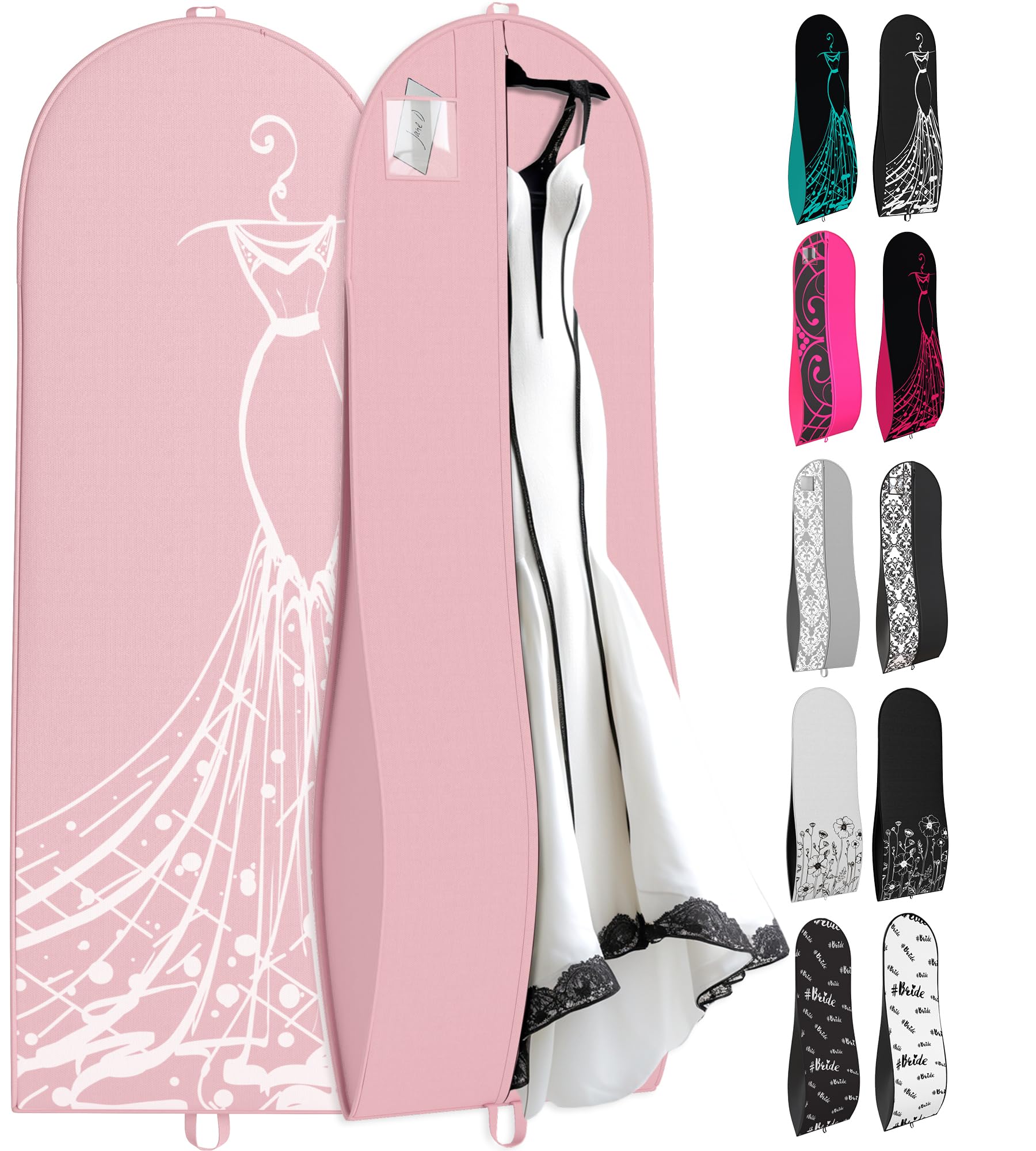 Your Bags Women's Dress Garment Bag 72x24 Inches with 10