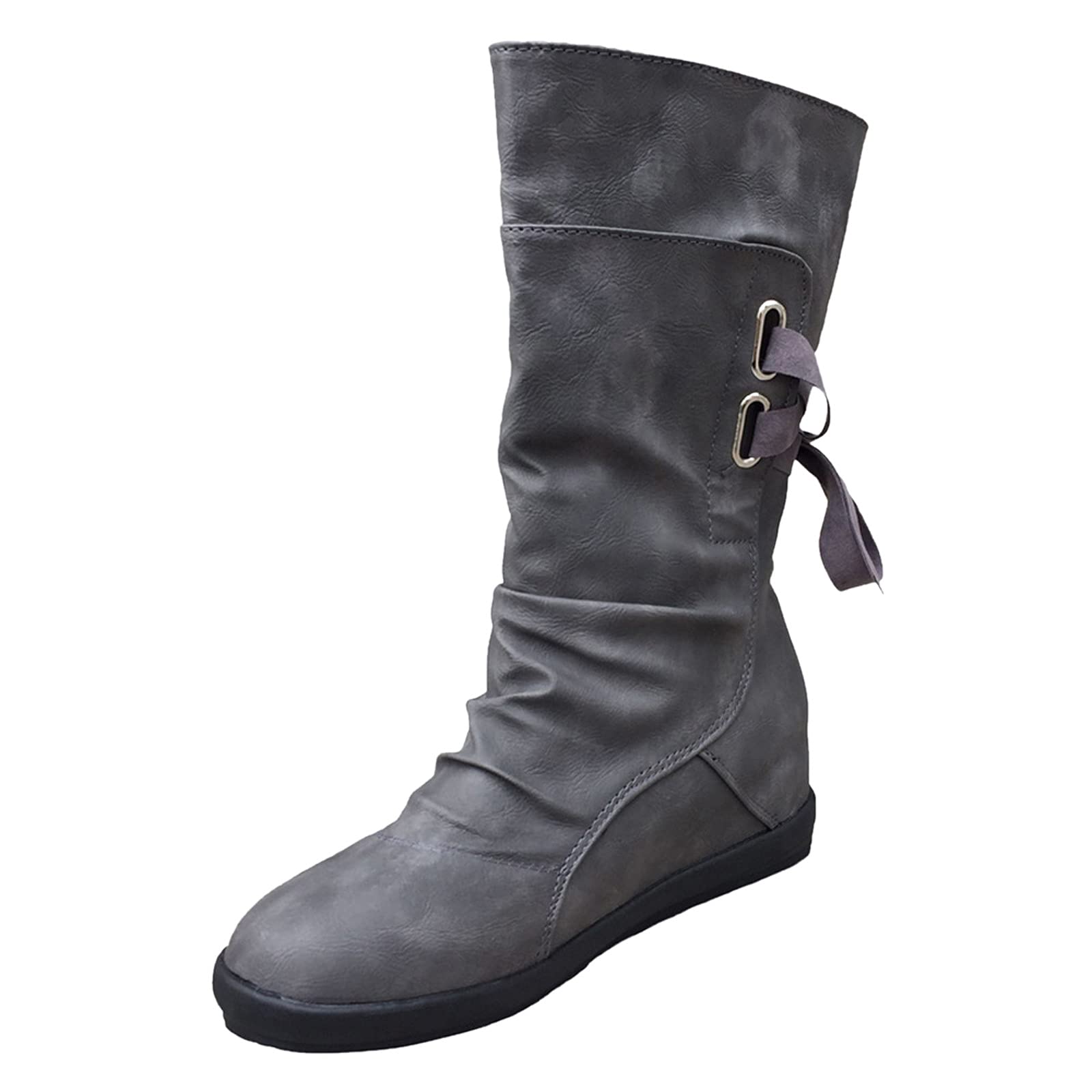 PATOPO Women's Ankle Boots - 2022 Fashion High Heel Western Booties with Lace-Up Design for Casual Outfits & Gothic Style | Perfect for Office, Dating, and Night Out