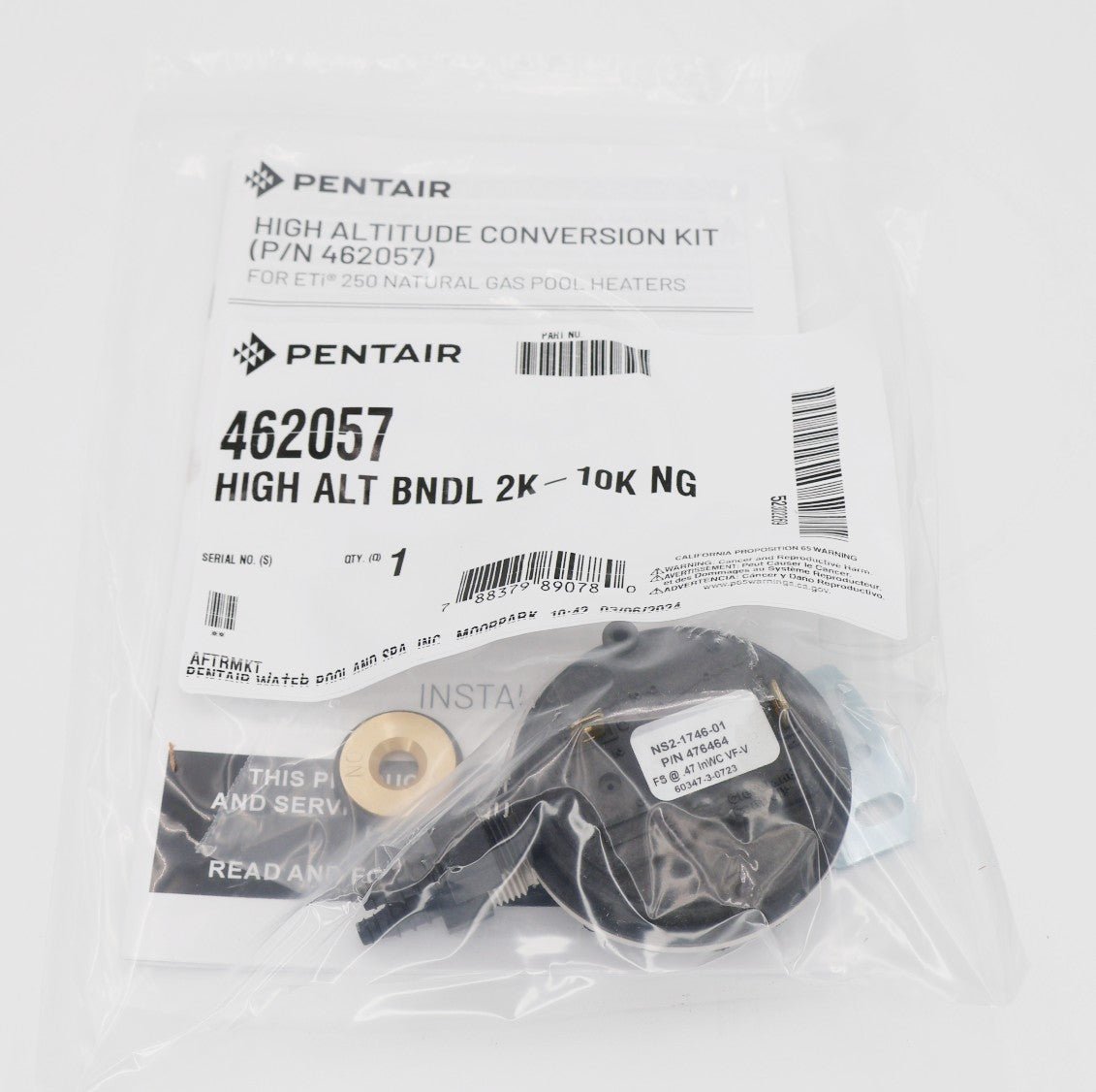 Pentair ETi 250 High Altitude Conversion Kit for 4,500-10,000Ft | Model 462057 | Perfect for Pool Heaters in Mountainous Areas