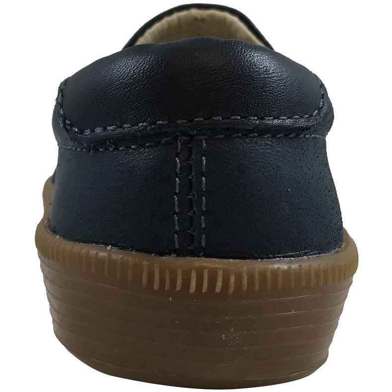 Old Soles Boys' 1029 Dress Hoff Leather Navy Loafers - Classic School Shoes for Formal Occasions & Dressy Outfits
