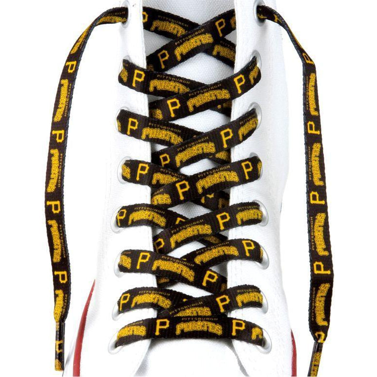 MLB Lace-Up Shoelaces for Pittsburgh Pirates - 1 Pair Pack | Durable Baseball Shoe Laces for Sneakers & Cleats