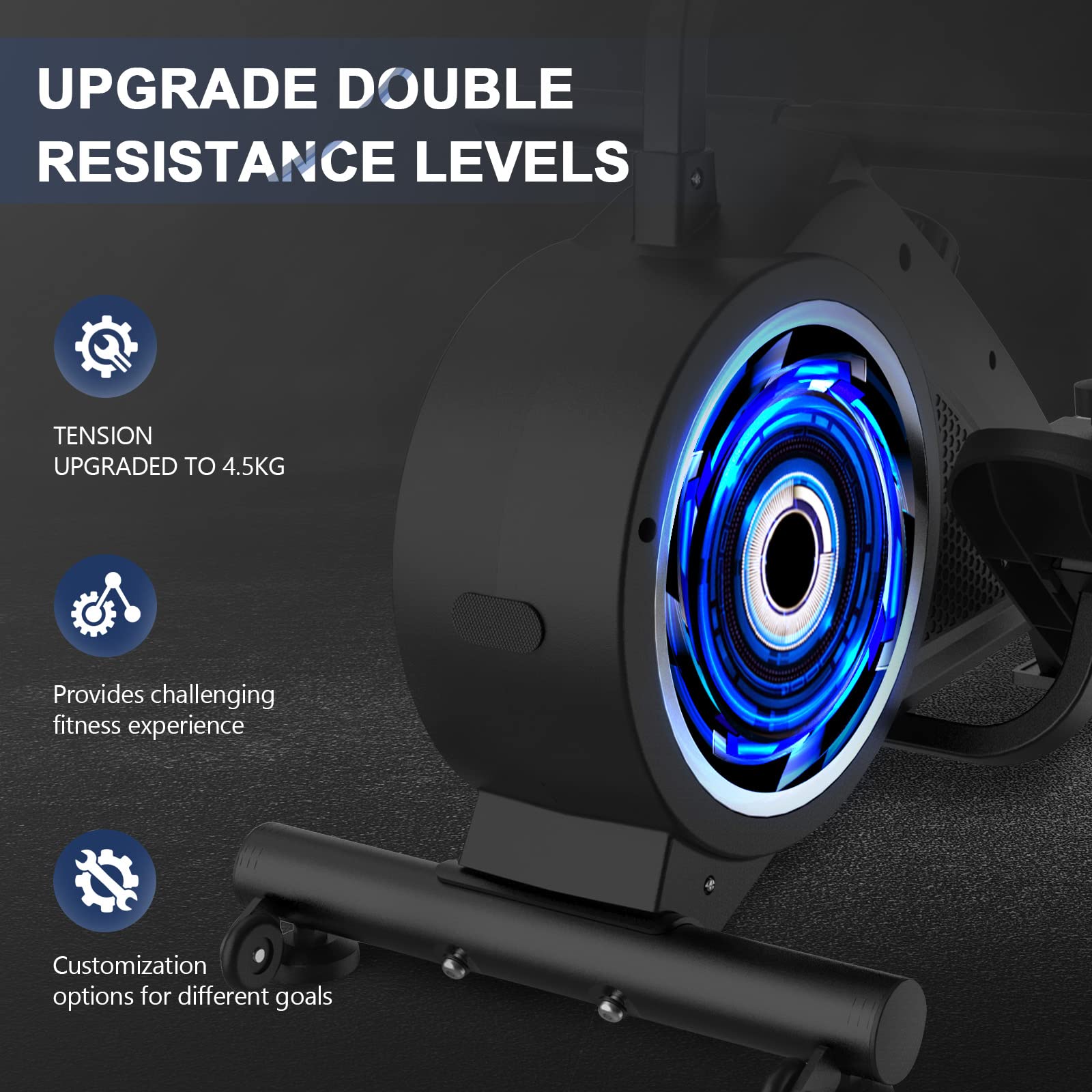 16-Level Magnetic Resistance Rowing Machine, Foldable Indoor Rower for Home Gym with LCD Monitor - Perfect for Full-Body Workout & Cardio Training