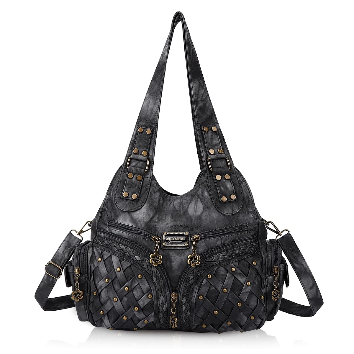 Angel Barcelo Women's Fashion Handbags - PU Leather Tote, Shoulder, Top Handle & Satchel Hobo Bags for Work, Travel & Everyday Use
