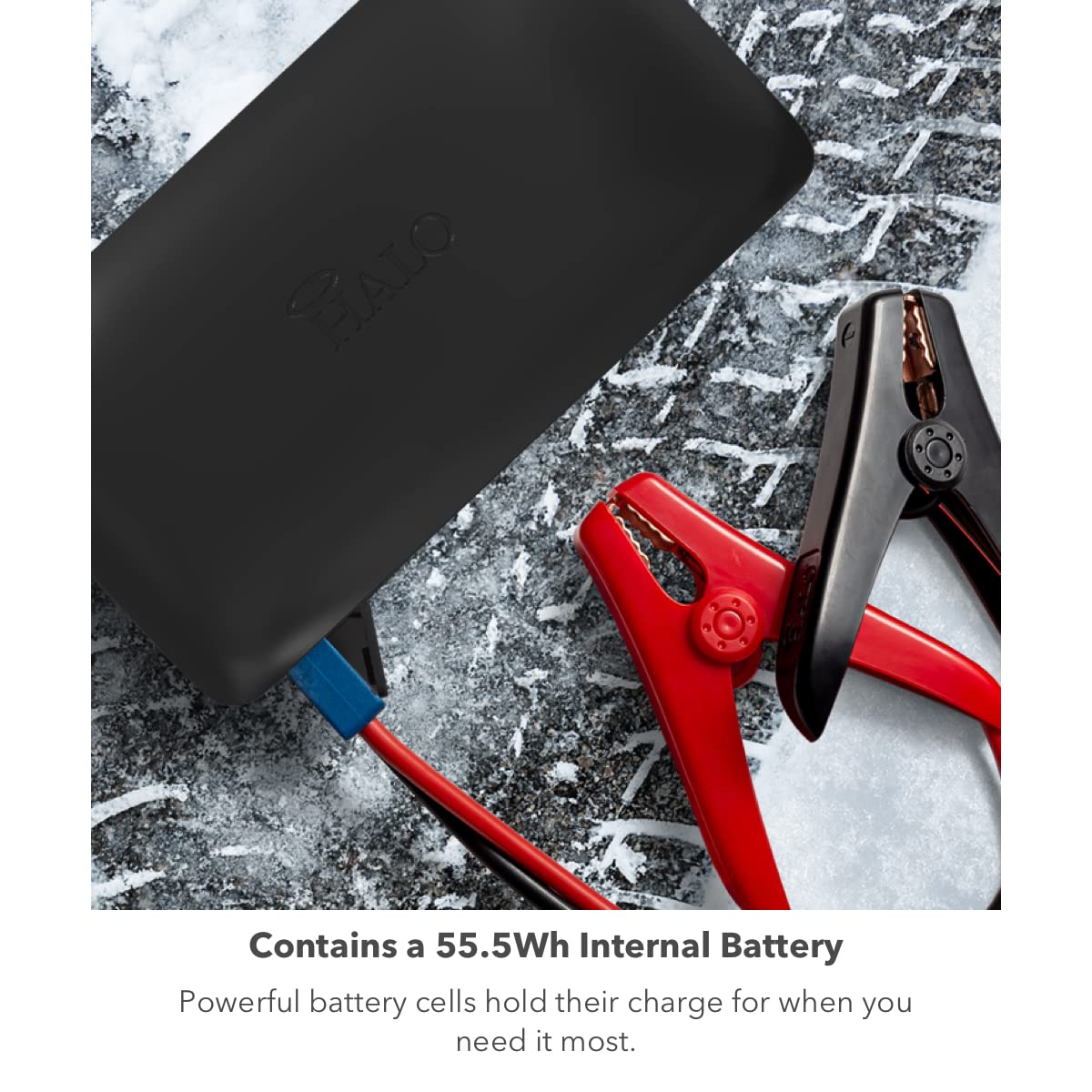 Halo Bolt ACDC Max 55500mWh Portable Power Bank - Emergency Car Jump Starter with AC Outlet, LCD Display & LED Flashlight - Charge Phones, Laptops, CPAP Machines - Perfect for Camping, Road Trips & Power Outages